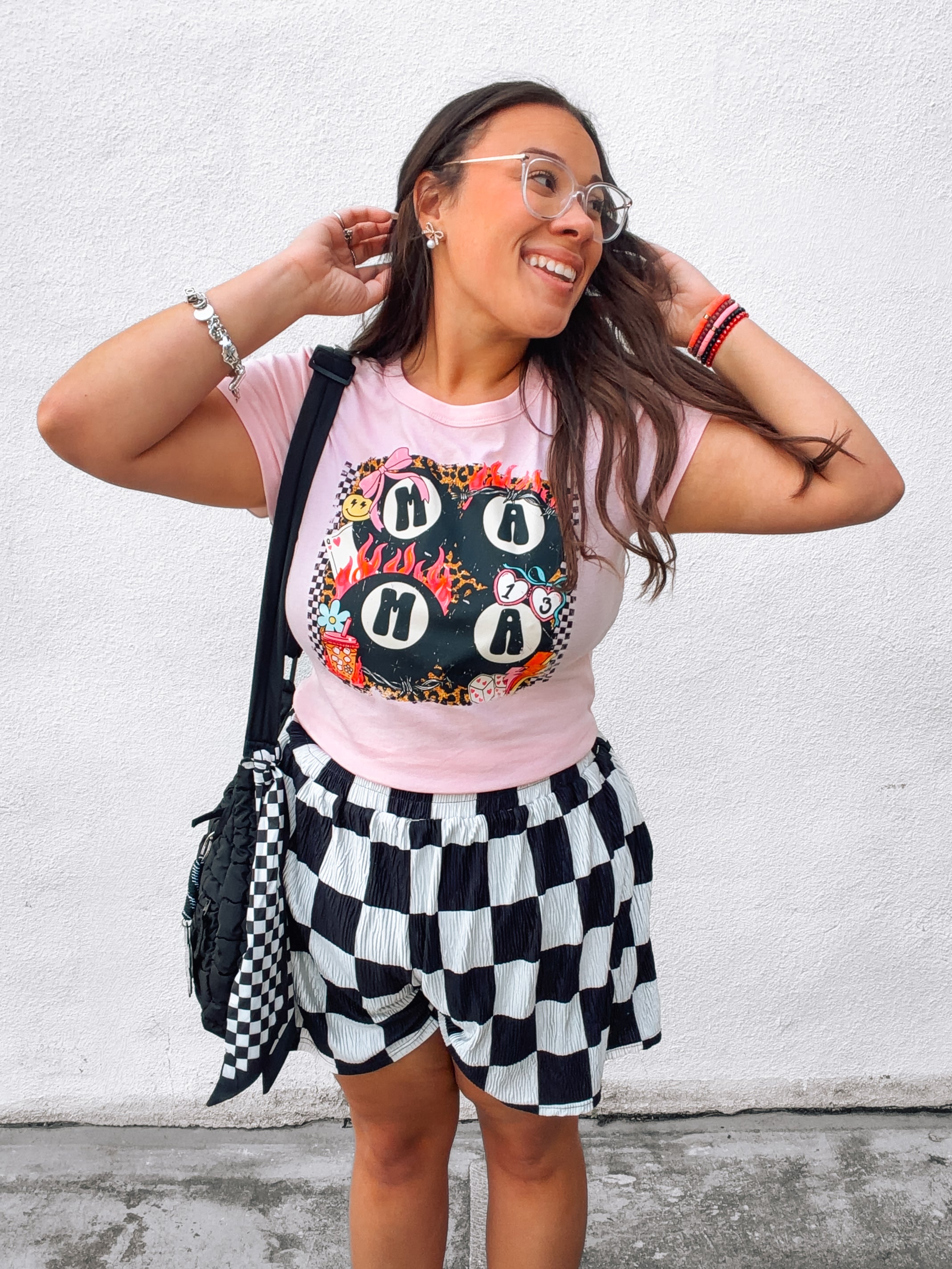 Flame Mama | Bella Canvas Baby Tee Pink