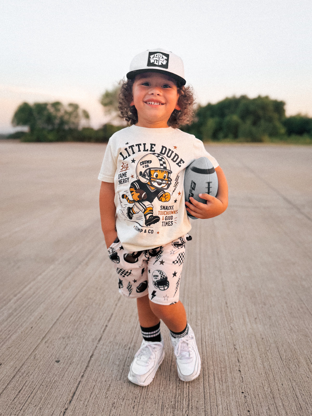 Little Dude Big Game | Ivory Graphic T-Shirt