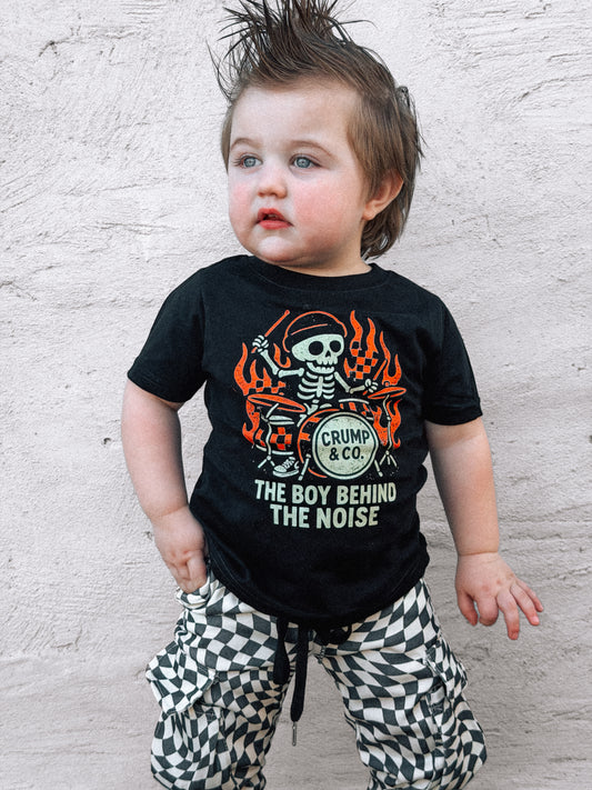 Behind The Noise | Black Graphic T-shirt