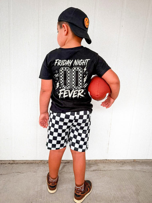 Friday Night Fever | Black Pocket Graphic T-Shirt
