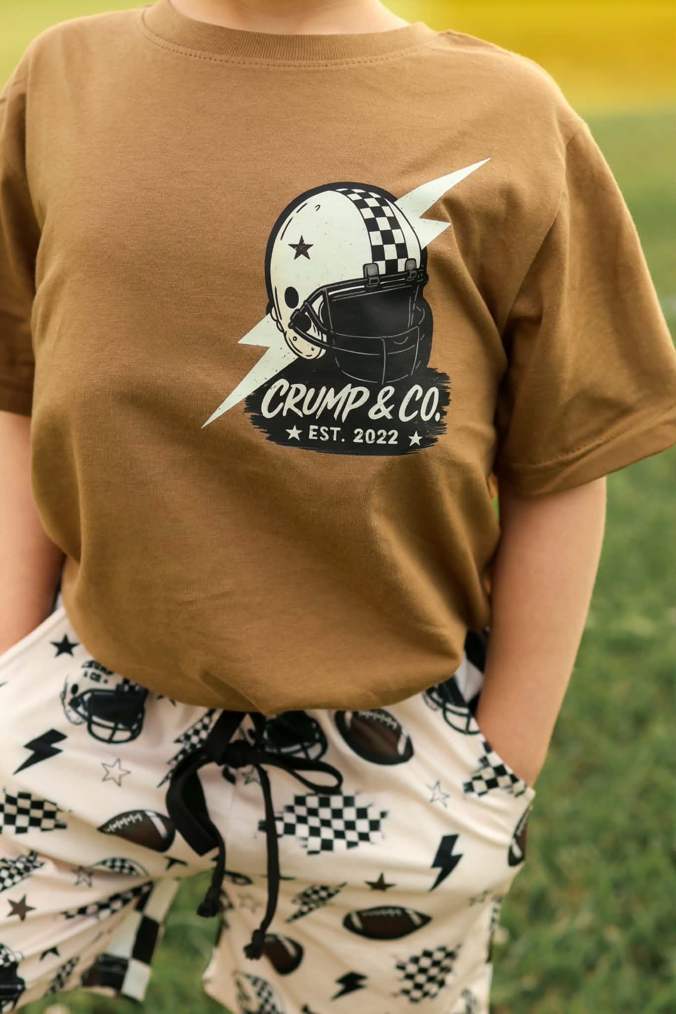 Raised On Friday Night Lights | Brown Graphic Pocket T-Shirt