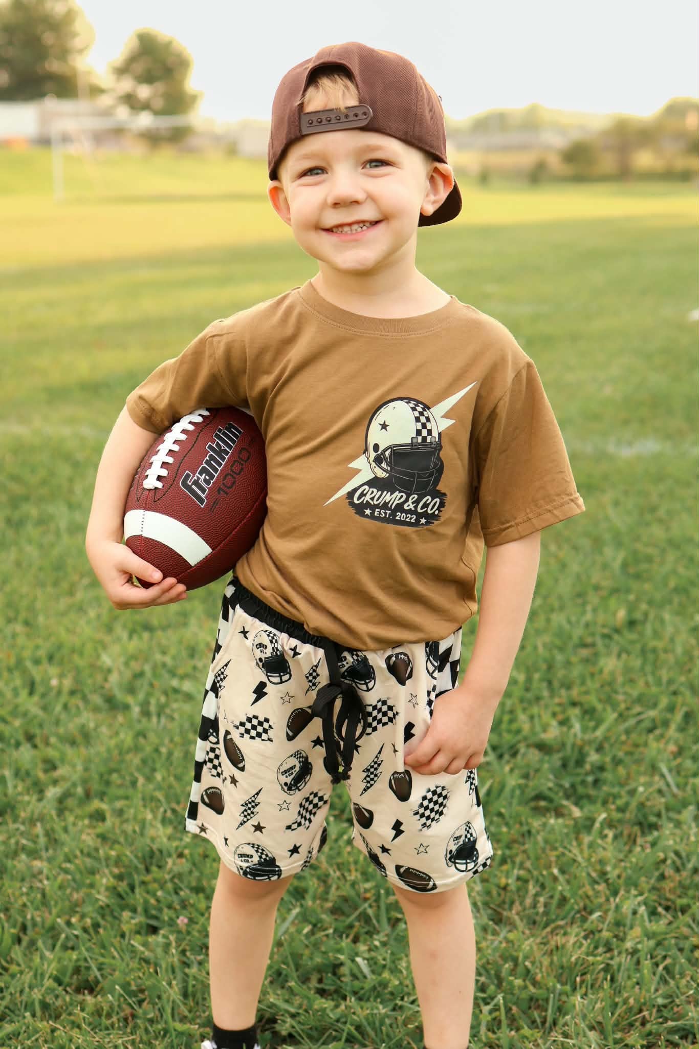 Raised On Friday Night Lights | Brown Graphic Pocket T-Shirt