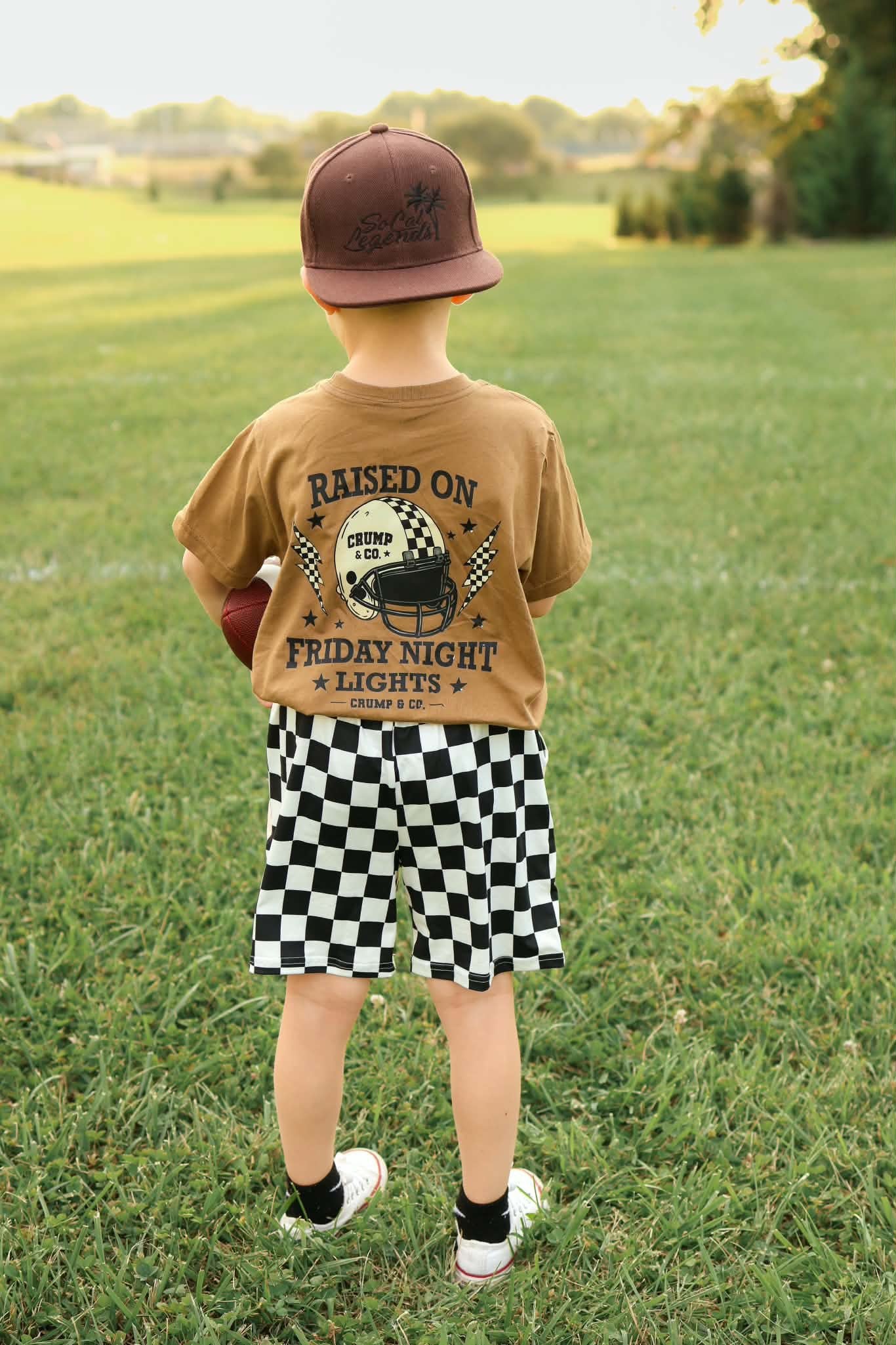 Raised On Friday Night Lights | Brown Graphic Pocket T-Shirt