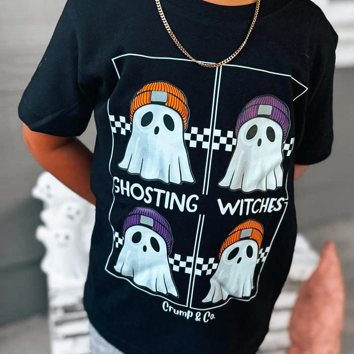 Ghosting Witches | Black Graphic T-shirt