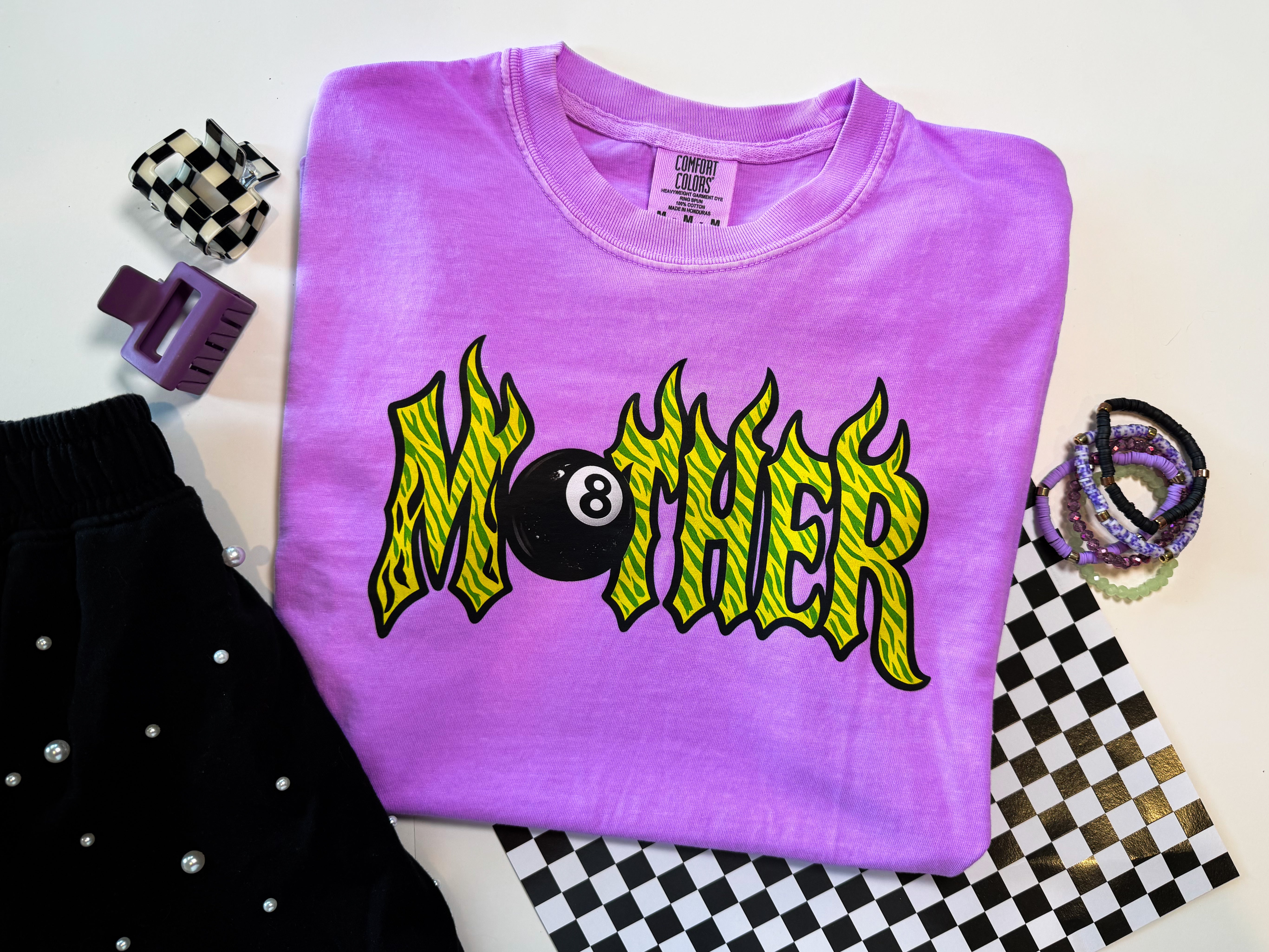 Mother 8Ball  | Neon Purple Comfort Color