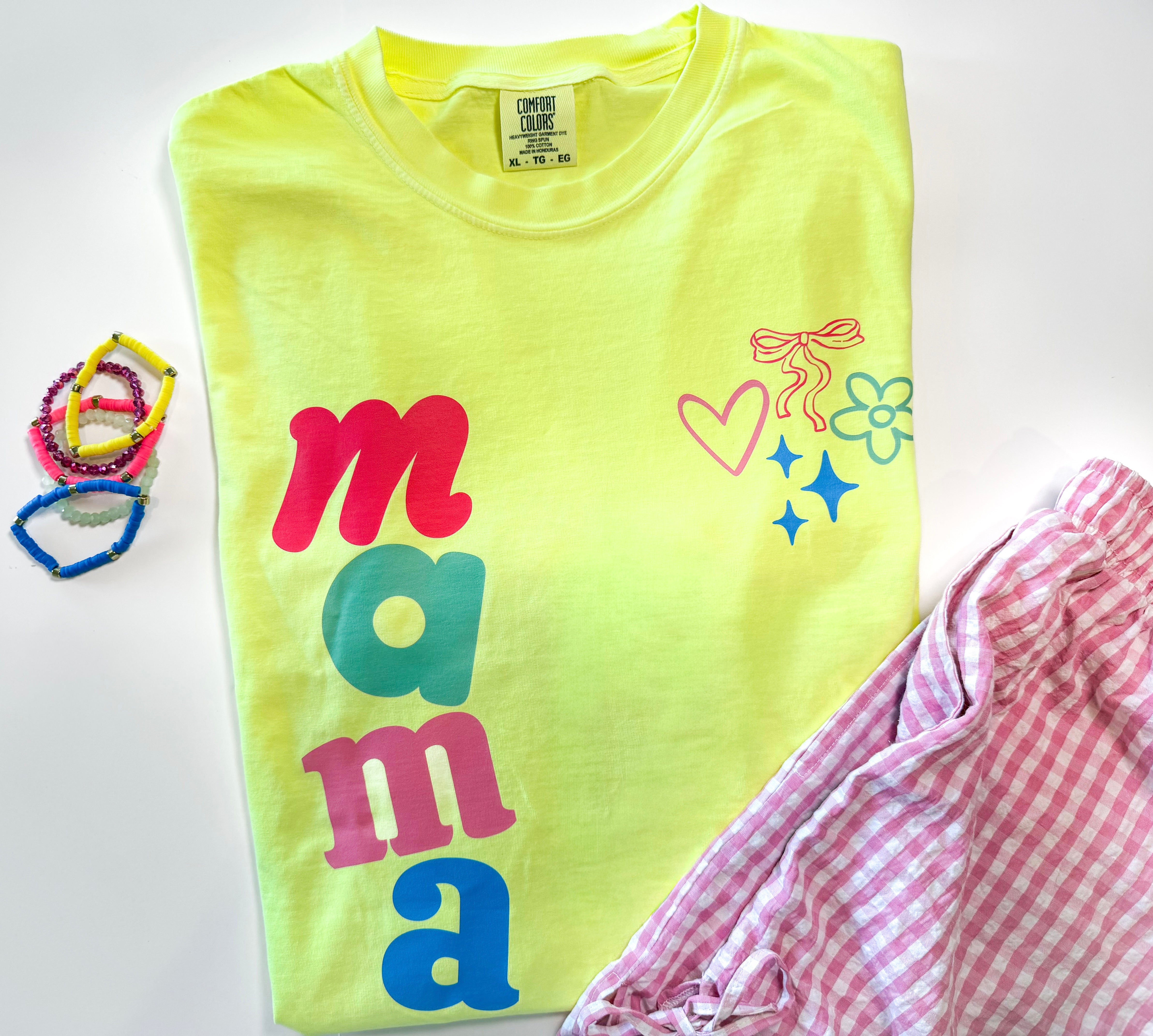 Flower Mama | Neon Lemon Comfort Color