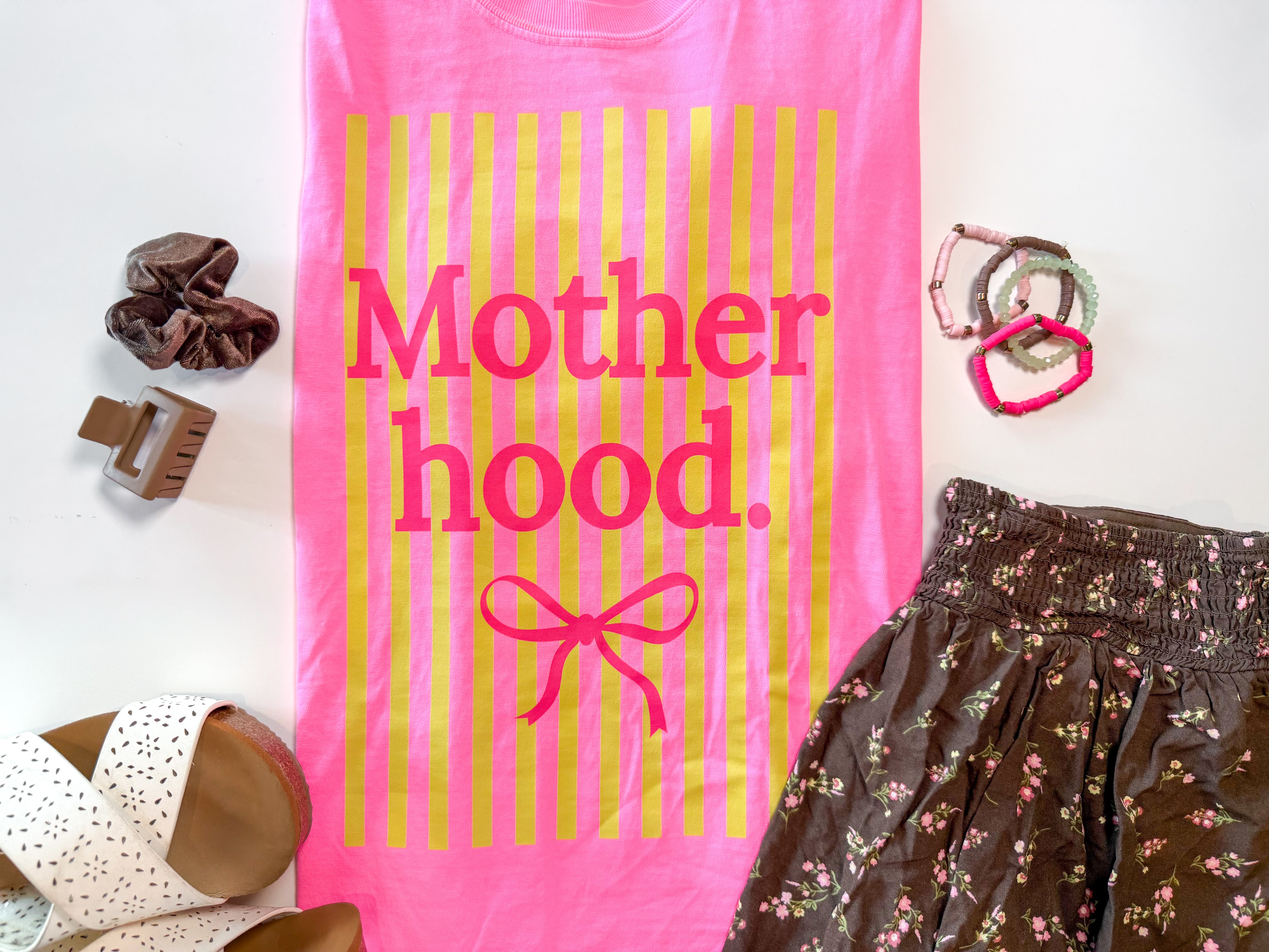 Motherhood | Neon Pink Comfort Color