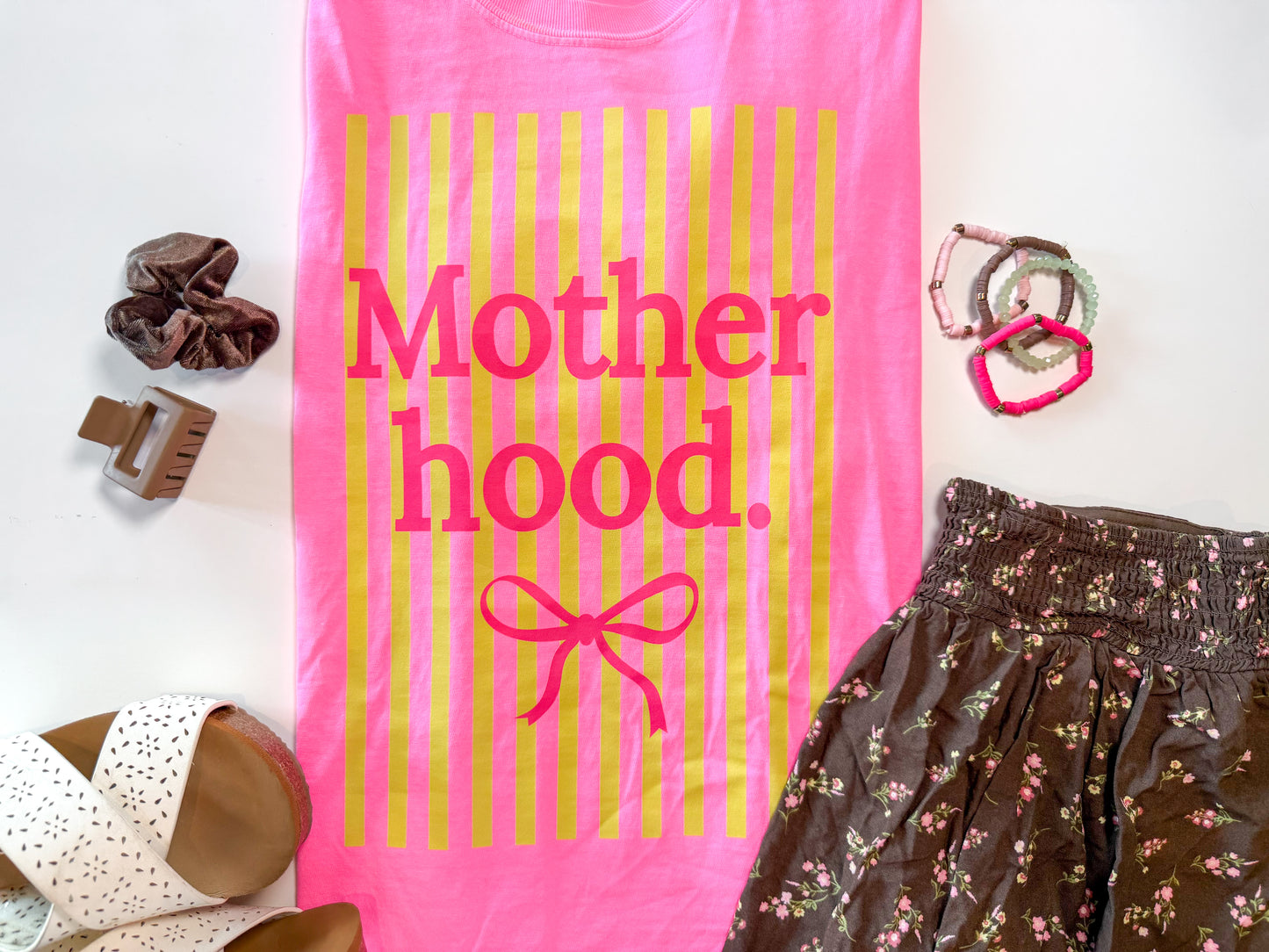 Motherhood | Neon Pink Comfort Color