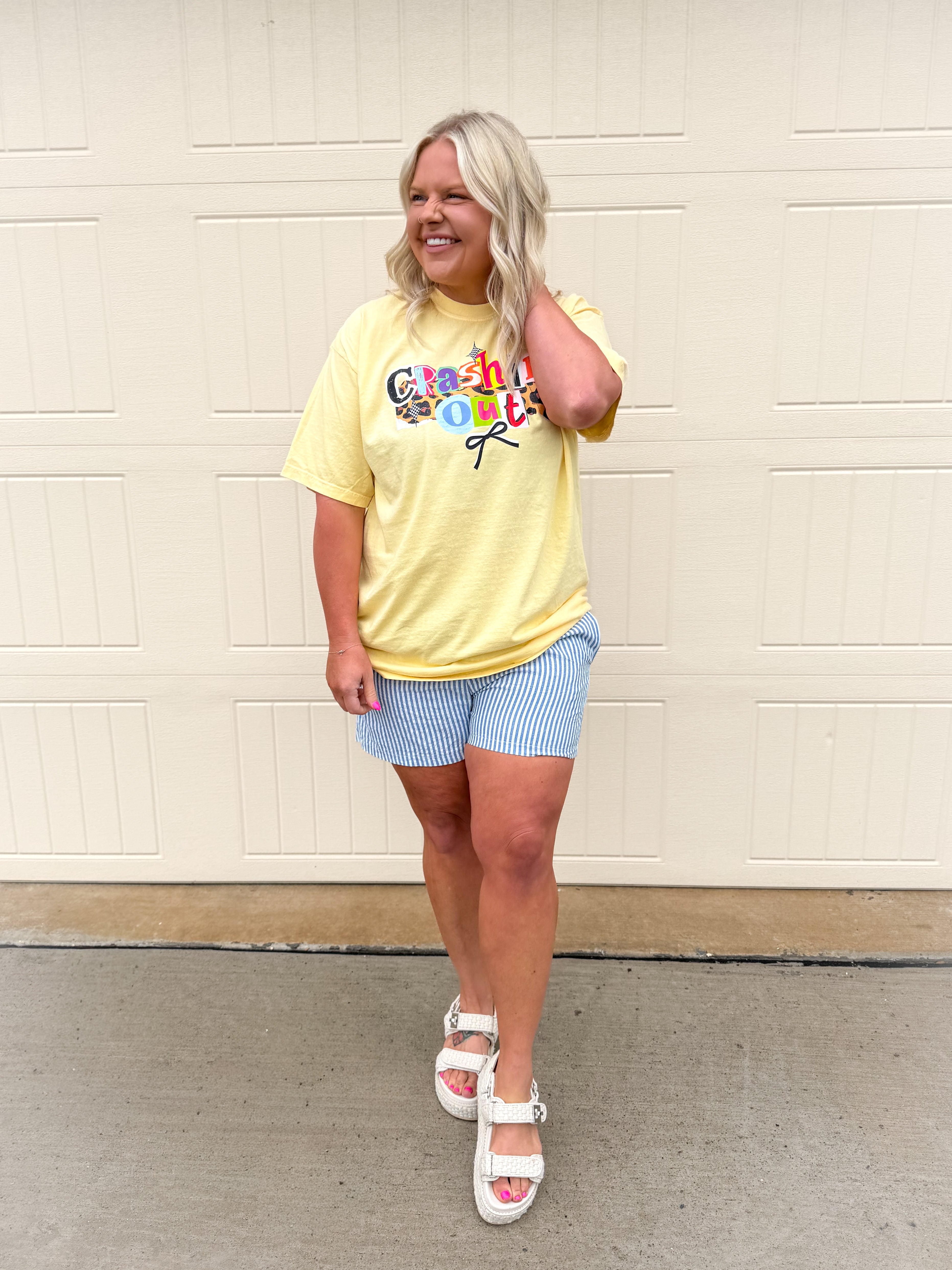 Crashing Out | Comfort Color Tee- Yellow