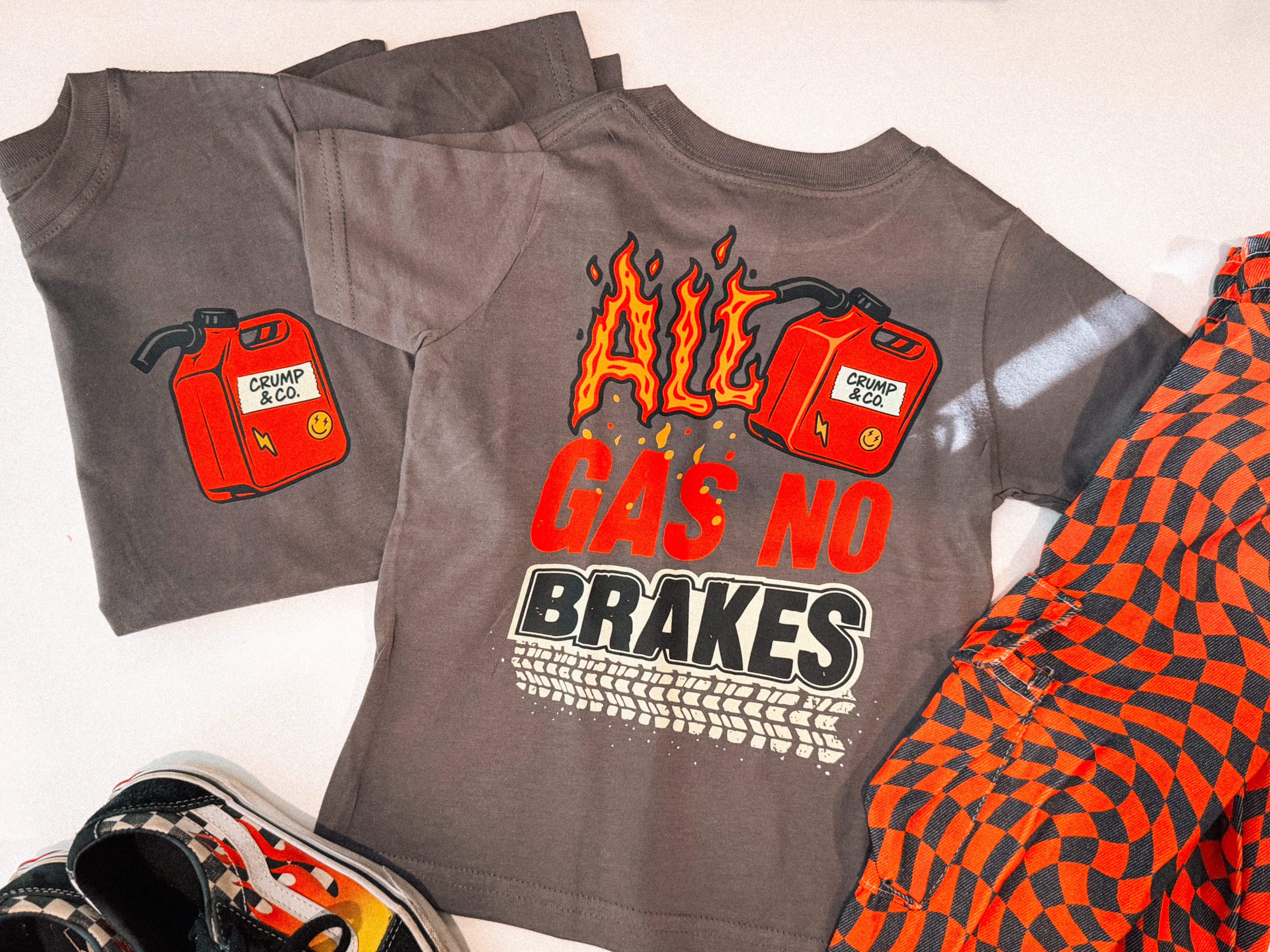 All Gas | Charcoal Graphic T-Shirt