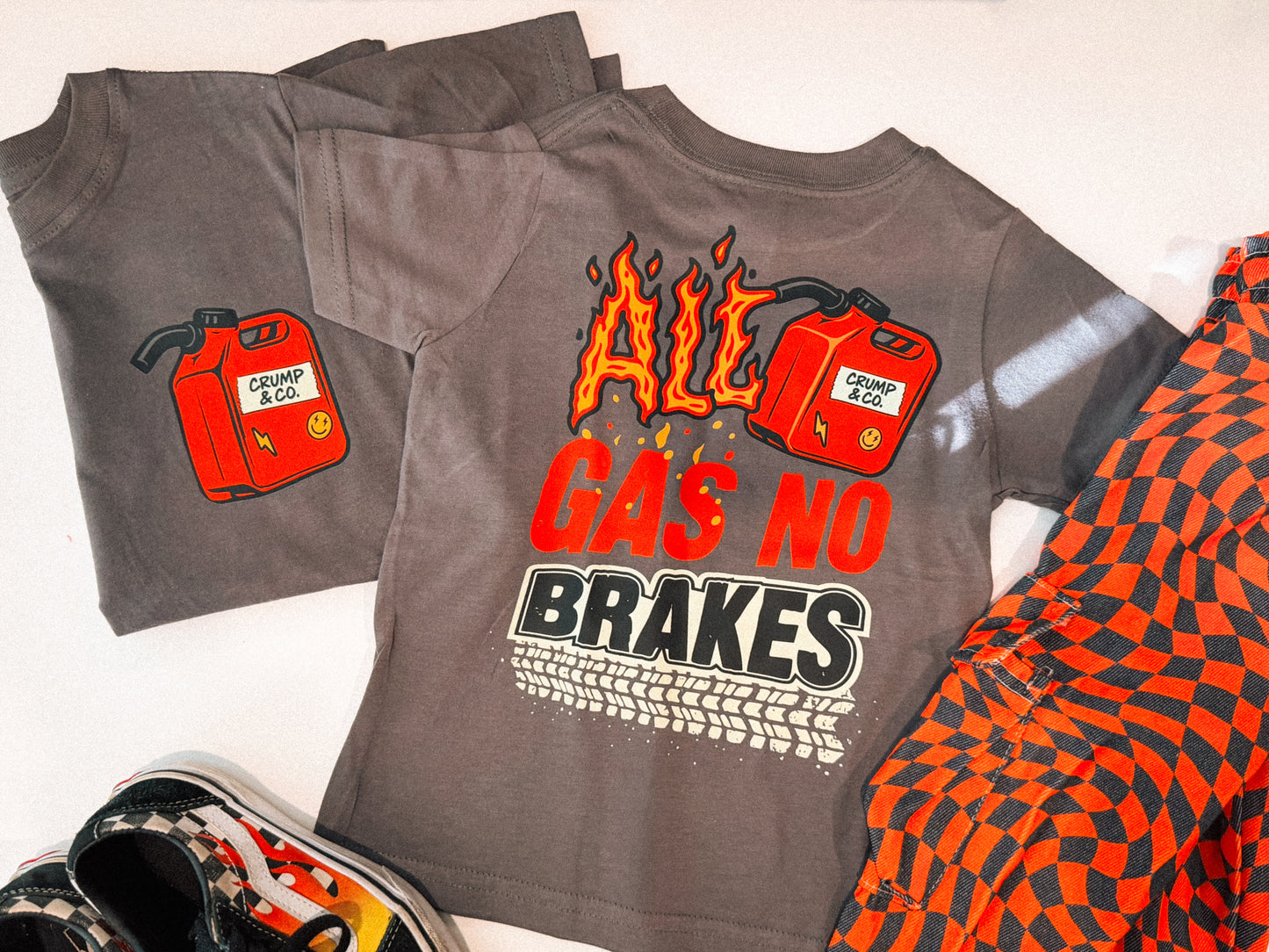 All Gas | Charcoal Graphic T-Shirt