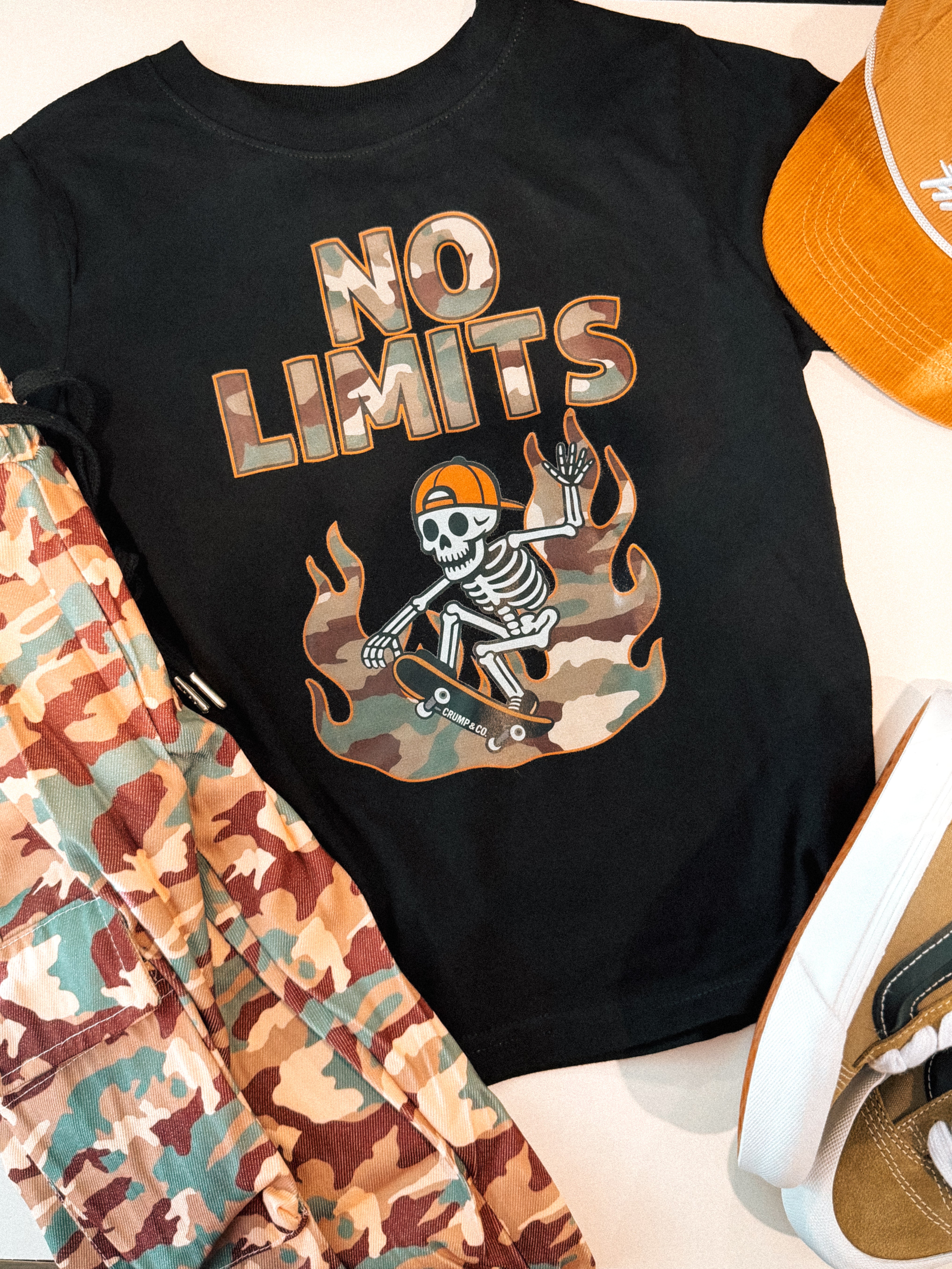 No Limits | Black Graphic T-Shirt