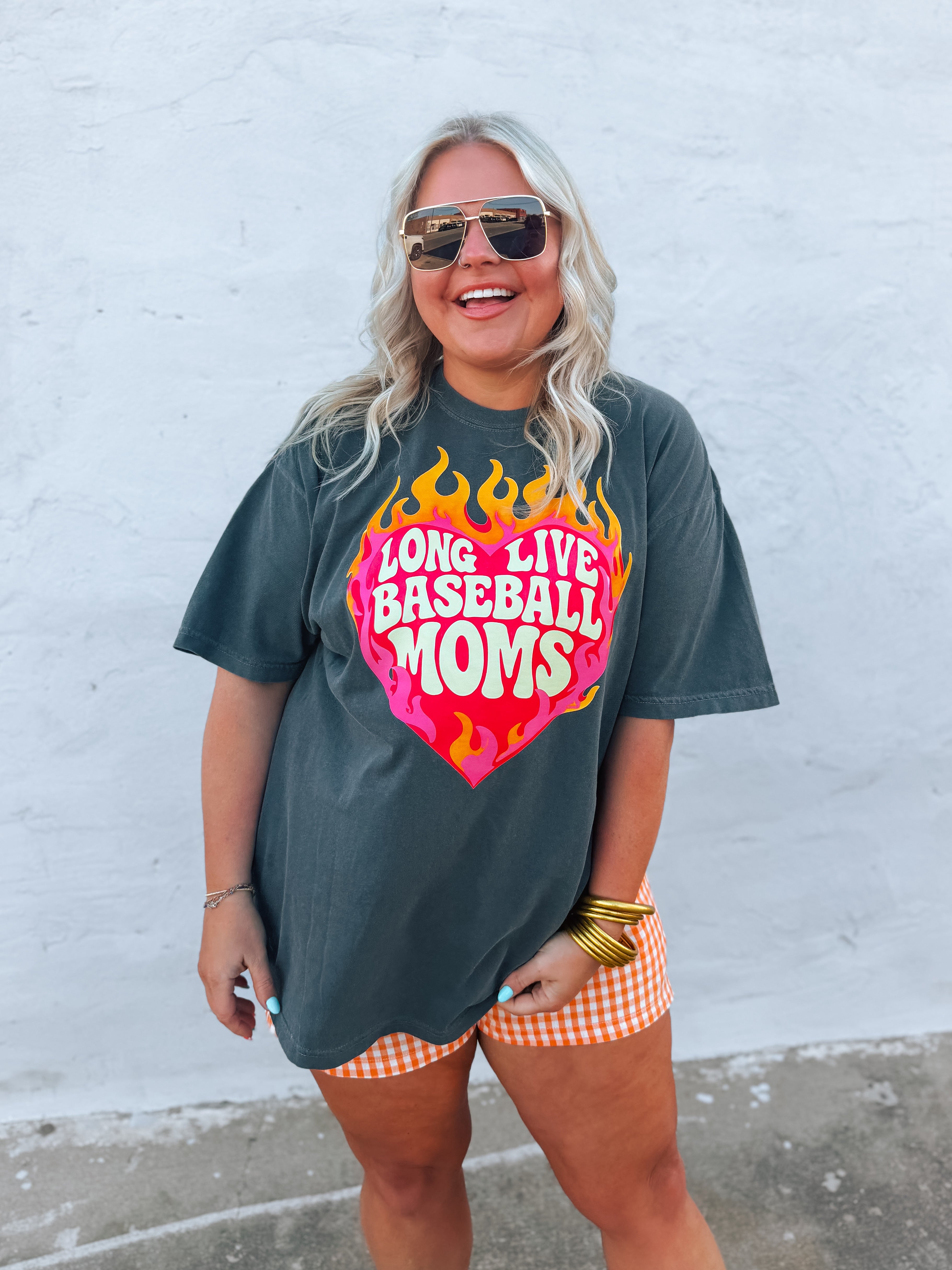 Long Live Baseball Moms | Comfort Color Tee- Pepper