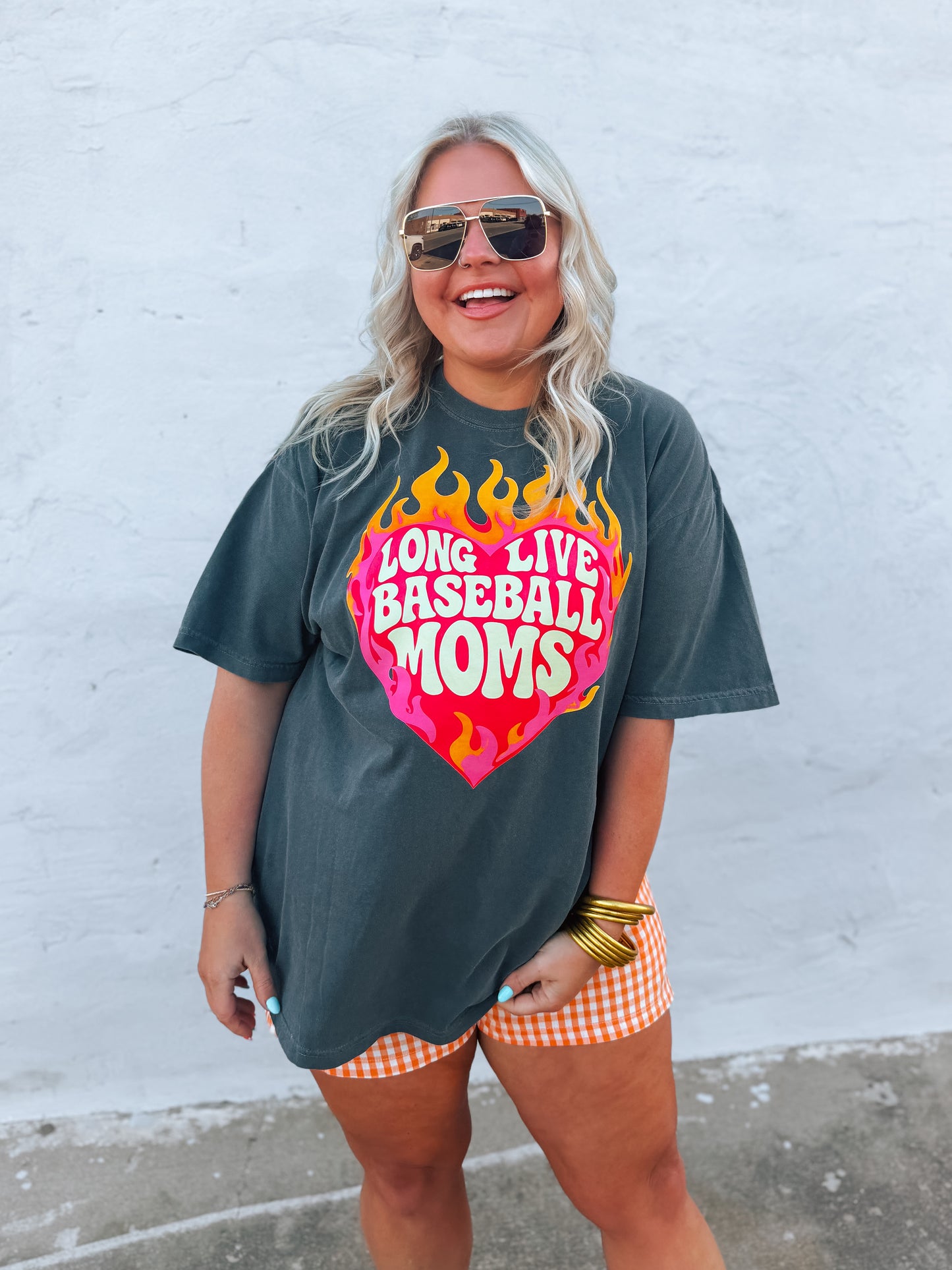 Long Live Baseball Moms | Comfort Color Tee- Pepper
