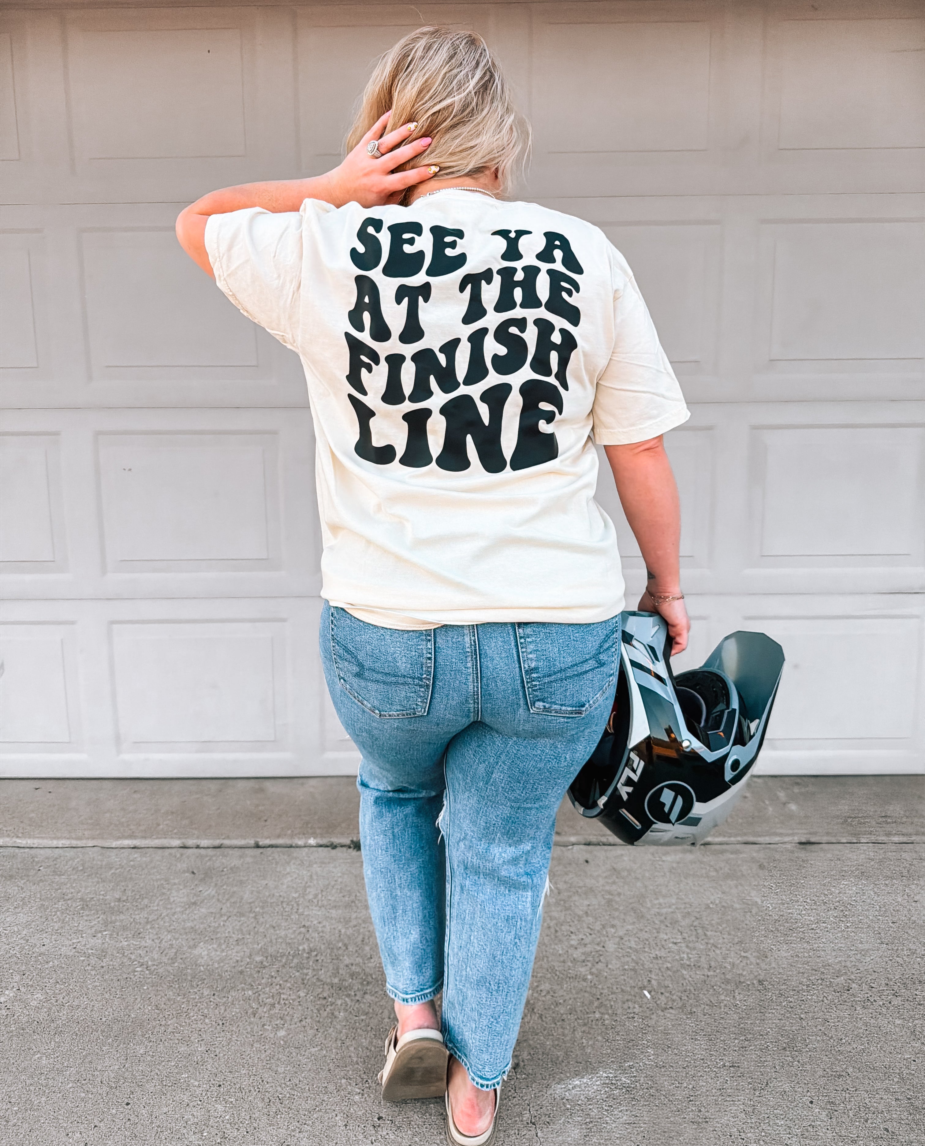 See Ya At The Finish Line | Comfort Color Tee-Ivory