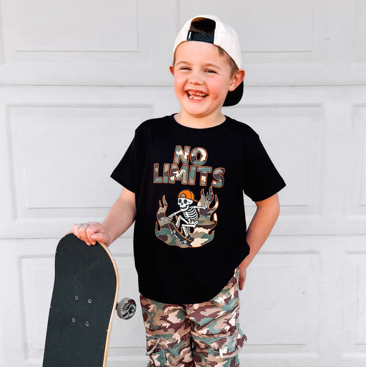 No Limits | Black Graphic T-Shirt