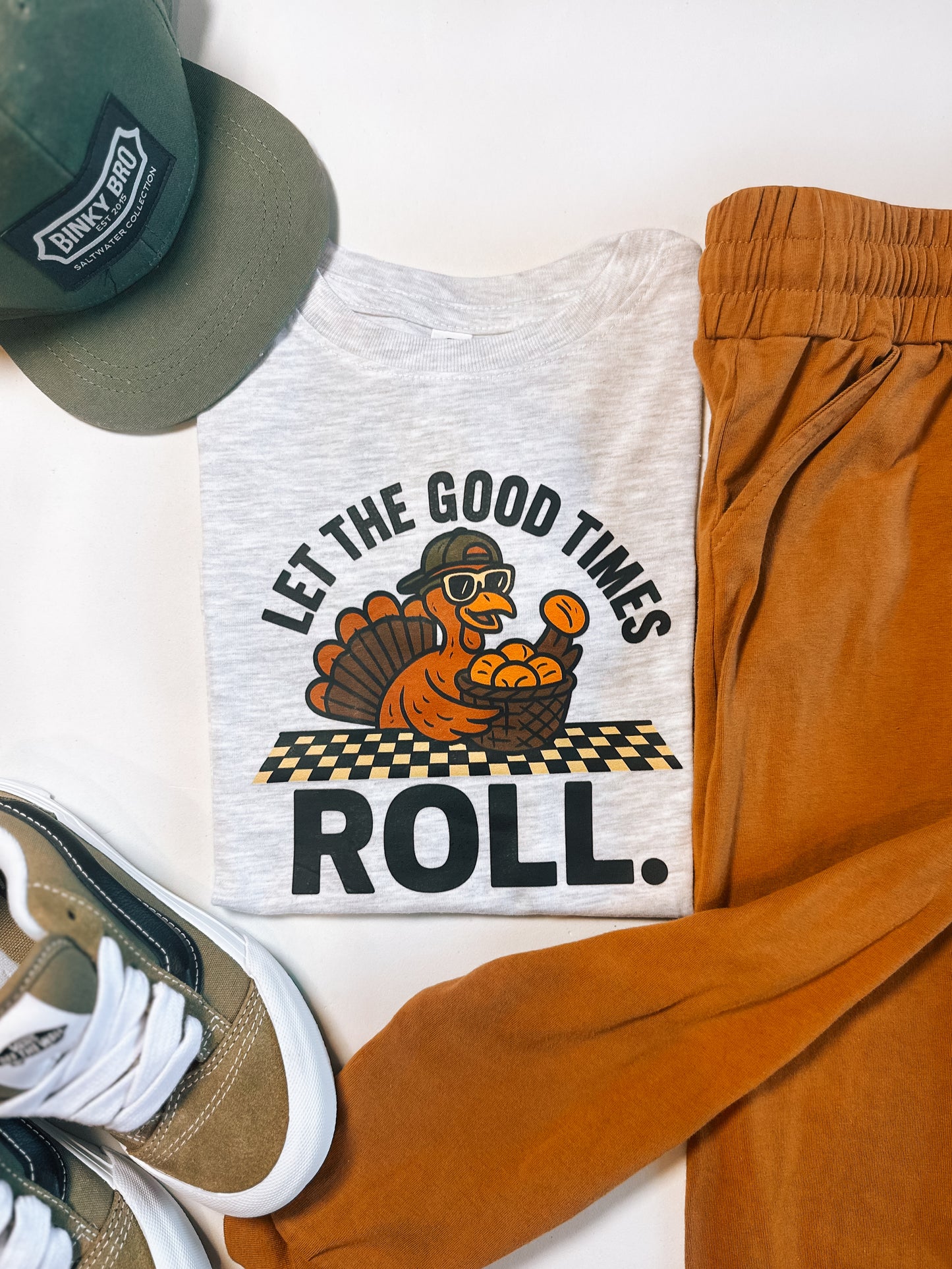 Good Times Roll | Ash Grey Graphic T-shirt