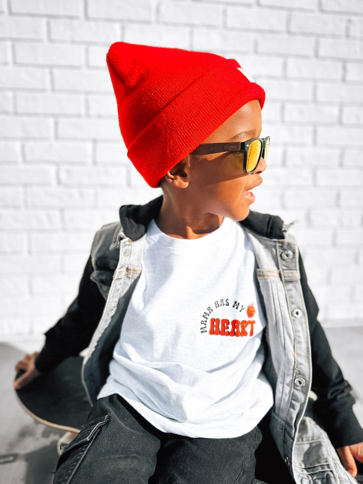 Mama Has My Heart  | Ash Grey Pocket T-Shirt