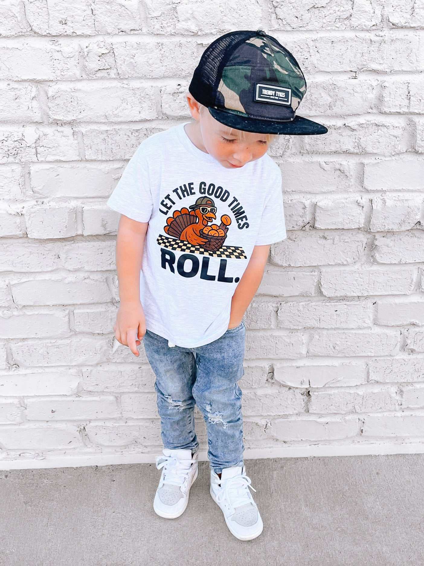 Good Times Roll | Ash Grey Graphic T-shirt