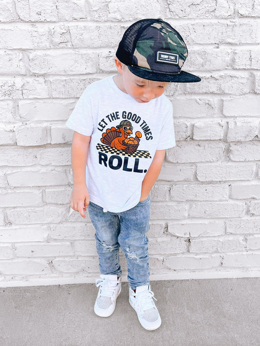 Good Times Roll | Ash Grey Graphic T-shirt