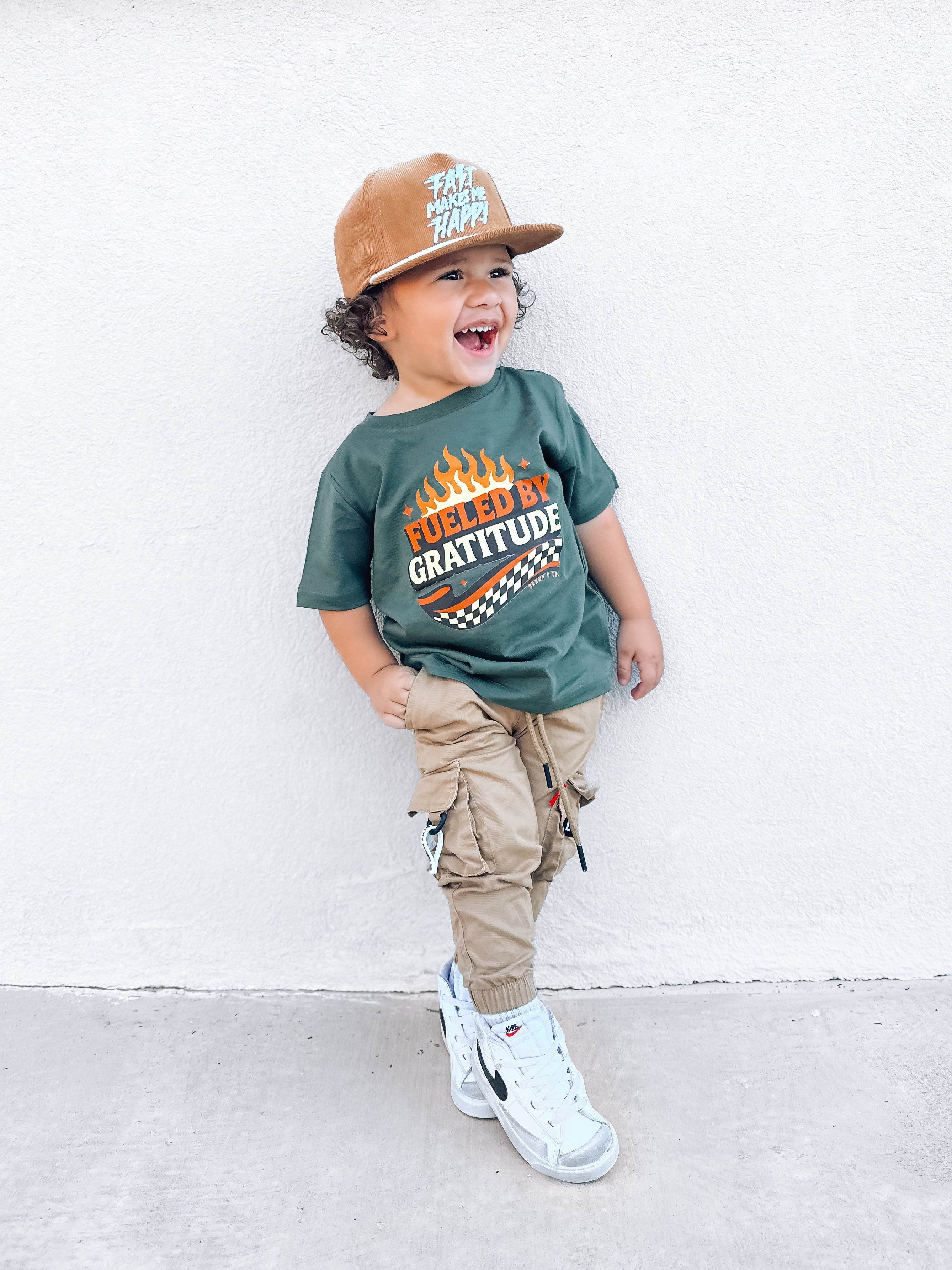 Fueled By Gratitude | Olive Graphic T-Shirt