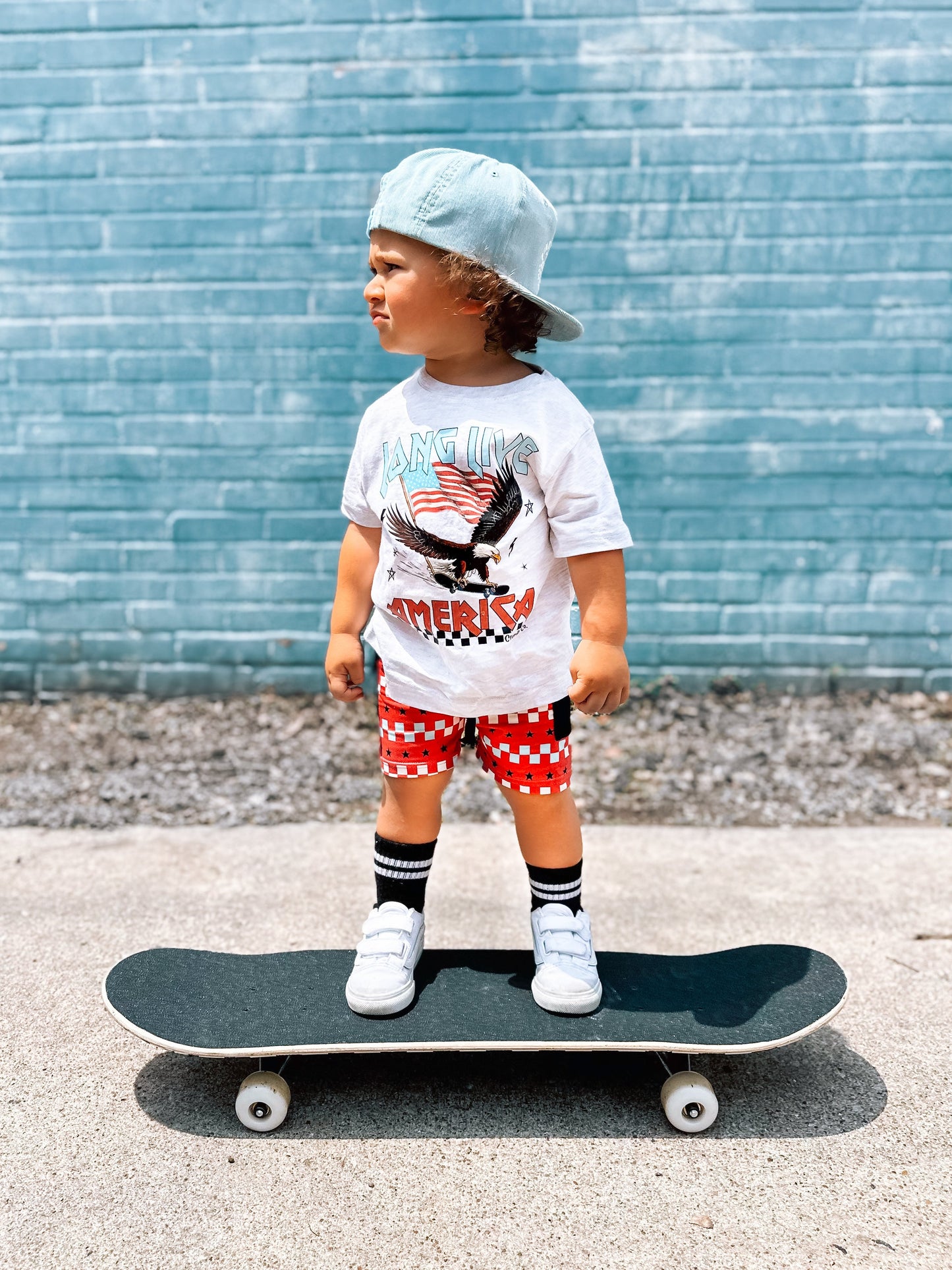 Long Live America | Ash Grey Graphic T-Shirt