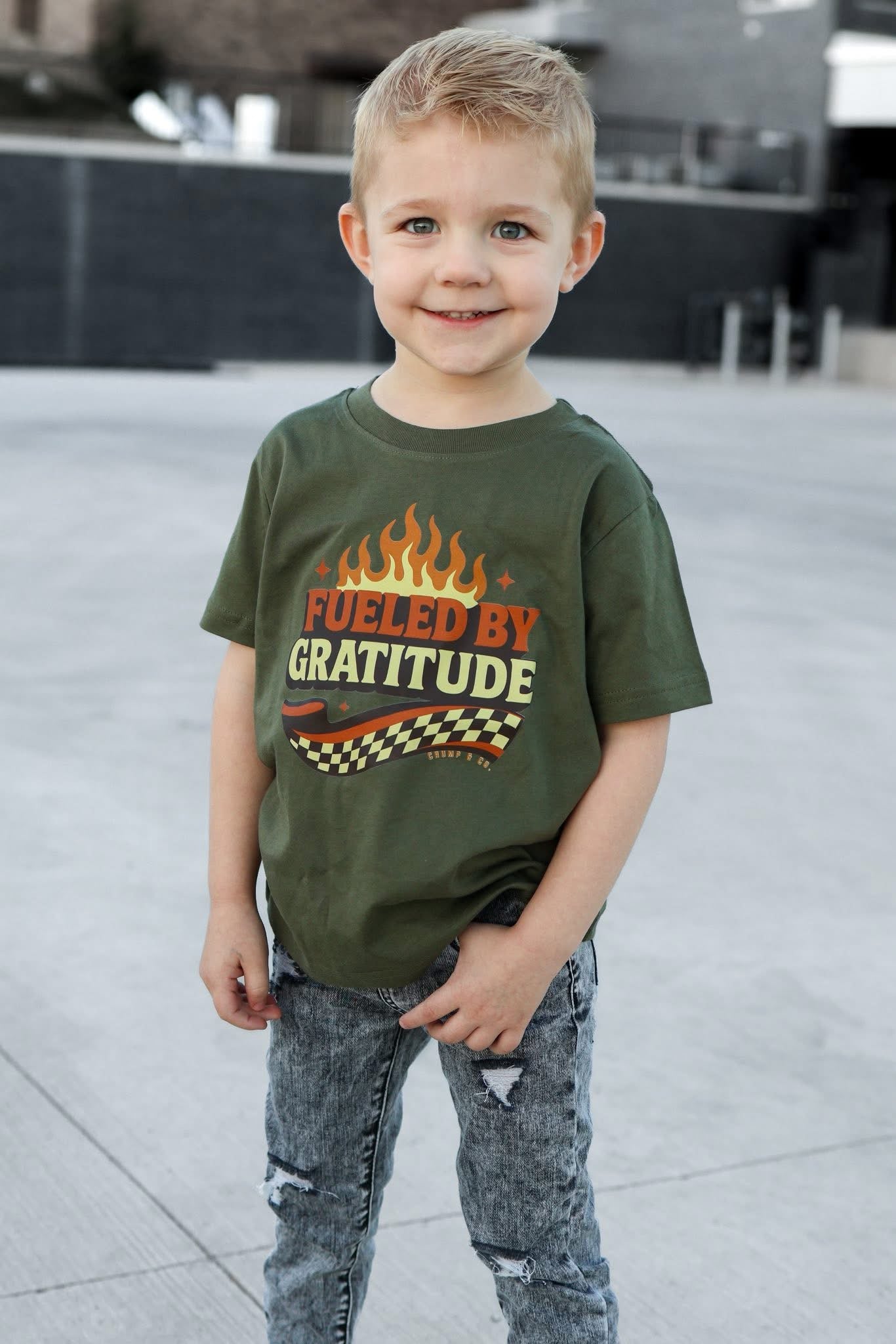 Fueled By Gratitude | Olive Graphic T-Shirt