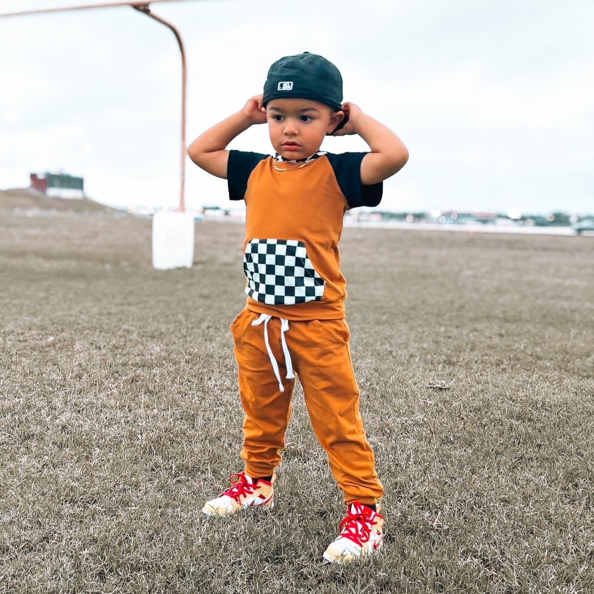 Bringing the Fall Vibes | Camel & Check Two Piece Set