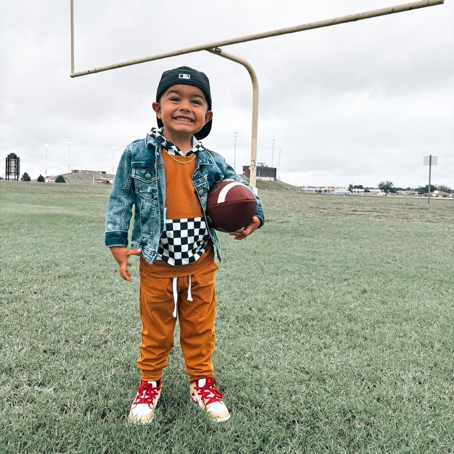 Bringing the Fall Vibes | Camel & Check Two Piece Set