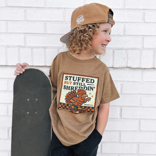 Stuffed But Shreddin'  | Brown Graphic T-Shirt