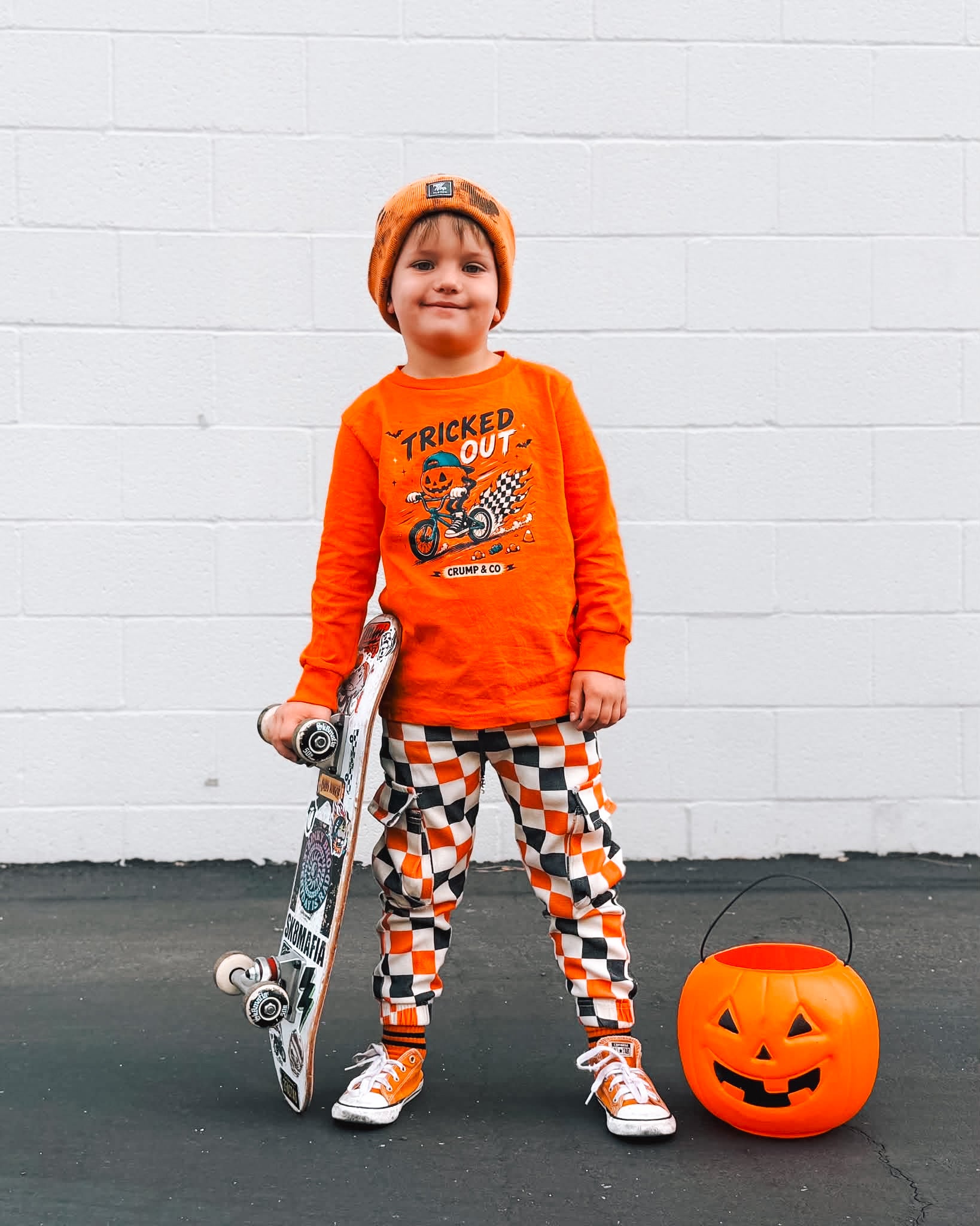 Tricked Out | Orange Long Sleeve T-Shirt
