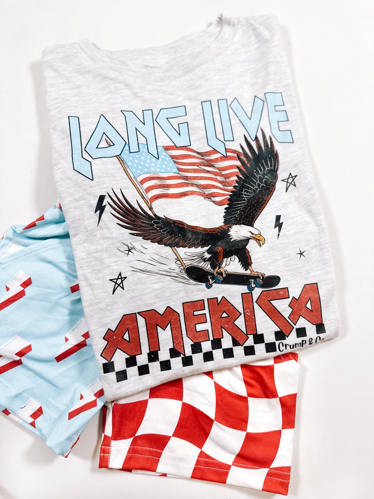 Long Live America | Ash Grey Graphic T-Shirt