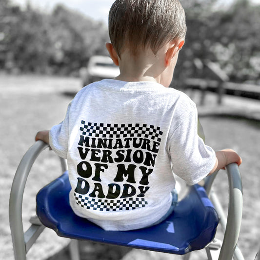 Mini Dad | Grey Pocket Graphic T-shirt