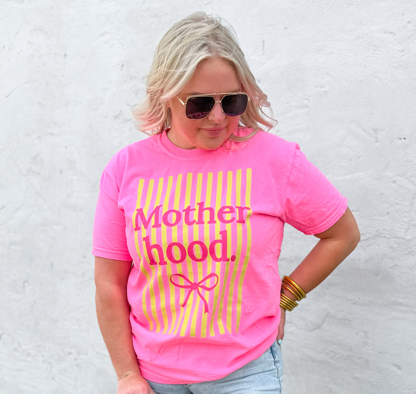 Motherhood | Neon Pink Comfort Color
