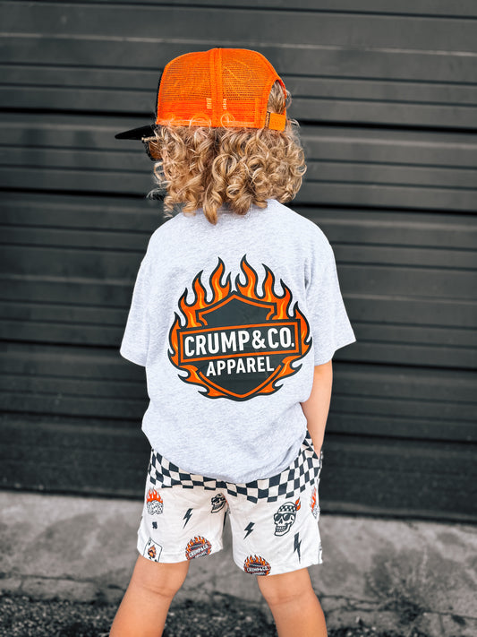 Crump & Co. Flame | Heather Grey Graphic T-shirt