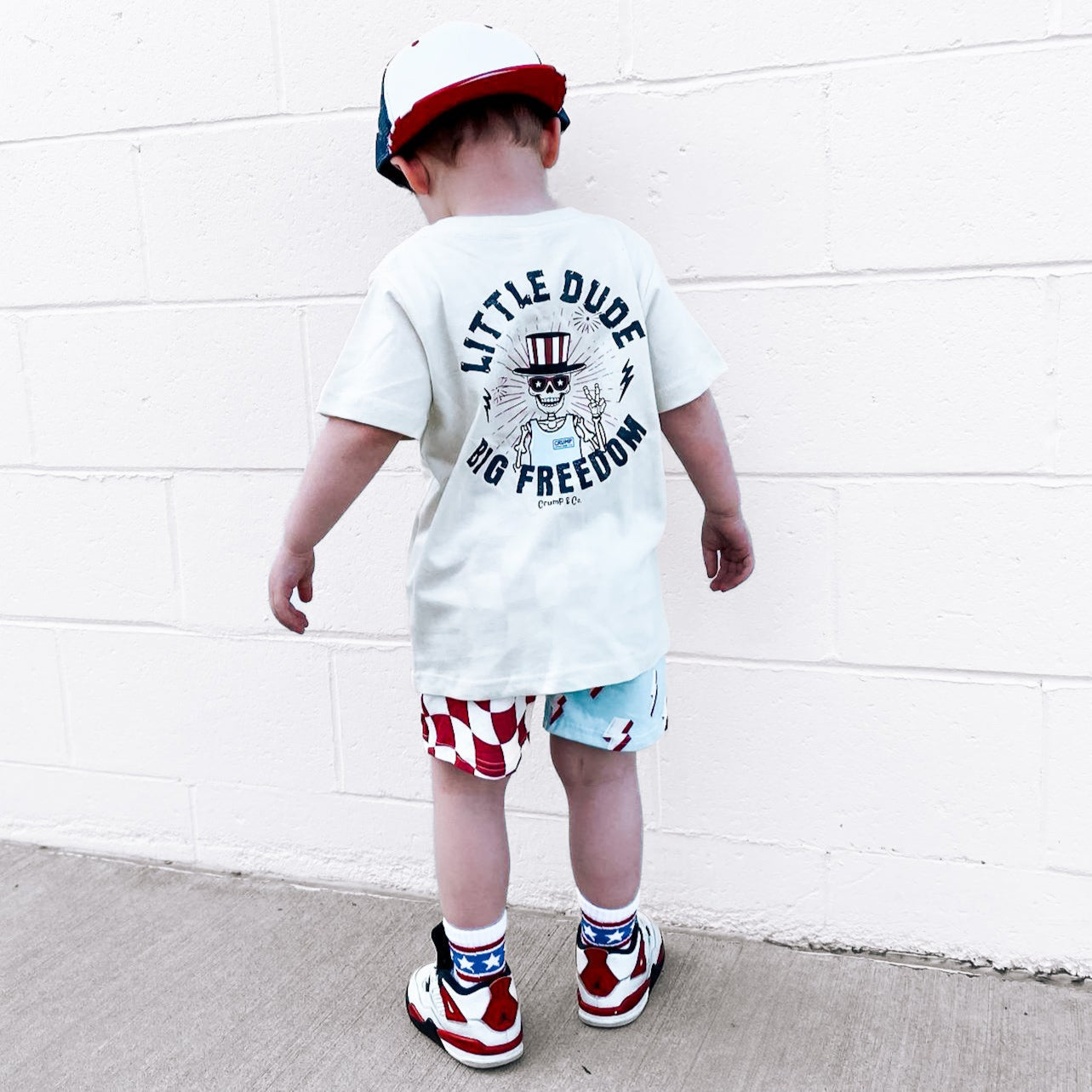 Little Dude Big Freedom | Ivory Graphic T-Shirt