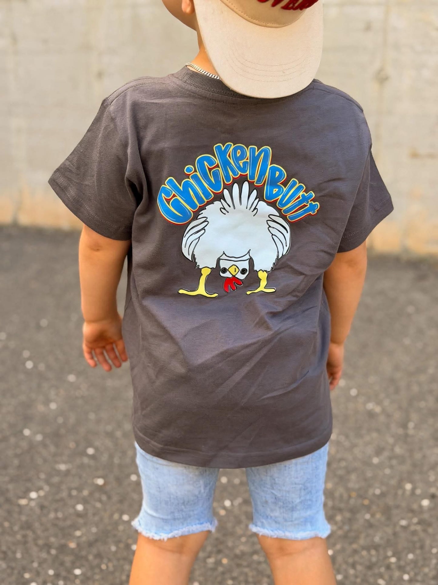 Chicken Butt| Charcoal Graphic T-Shirt