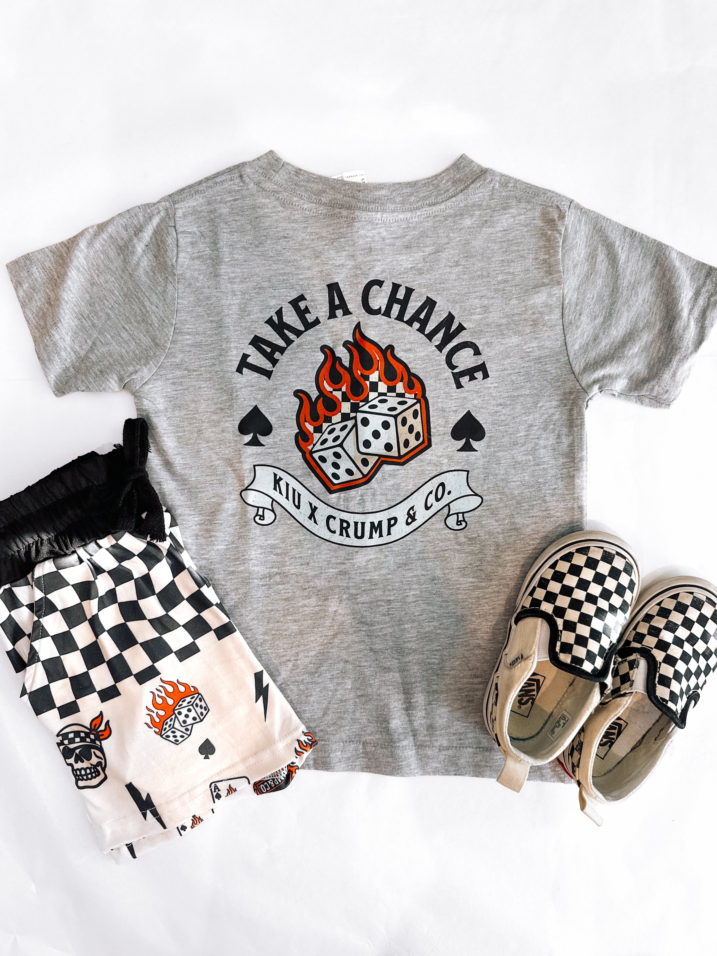 Take A Chance | Heather Grey Graphic T-shirt