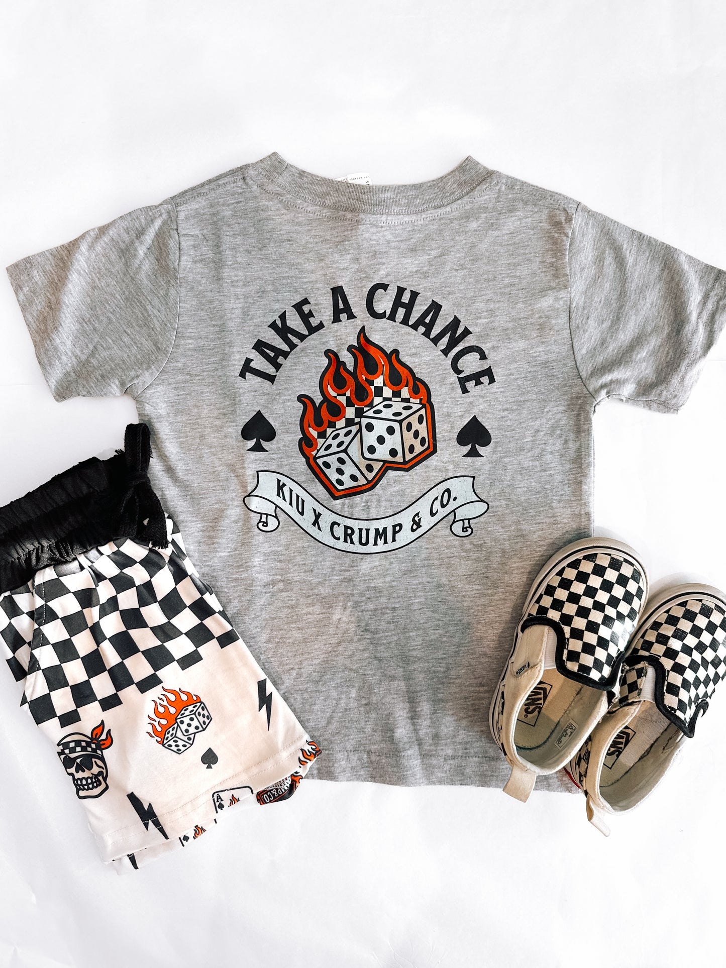 Take A Chance | Heather Grey Graphic T-shirt