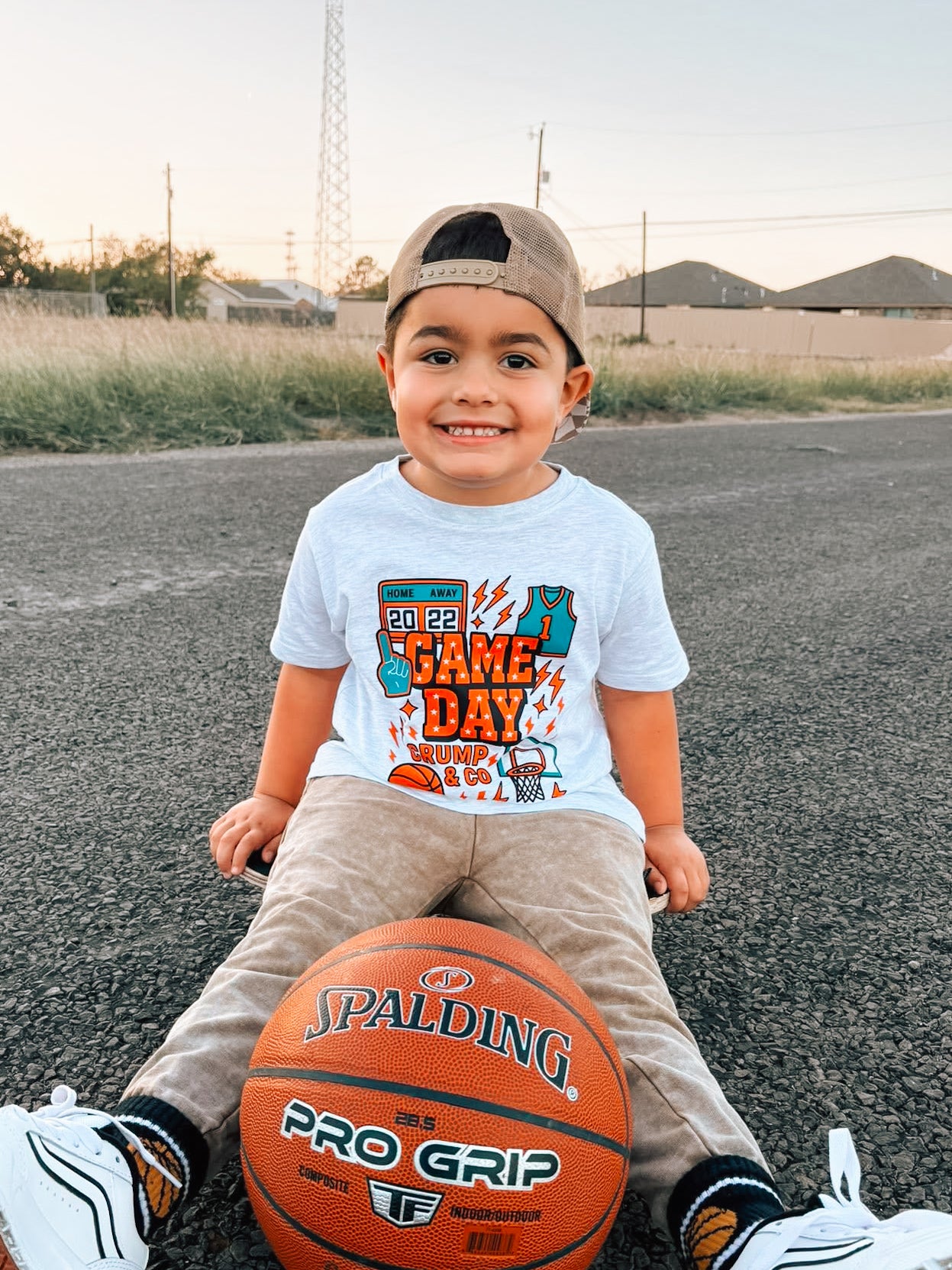 Game Time- Basketball | Ash Grey Graphic T-shirt