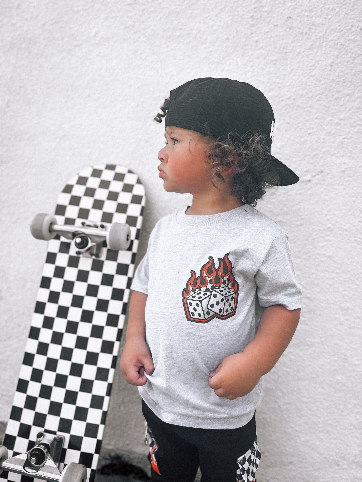 Take A Chance | Heather Grey Graphic T-shirt