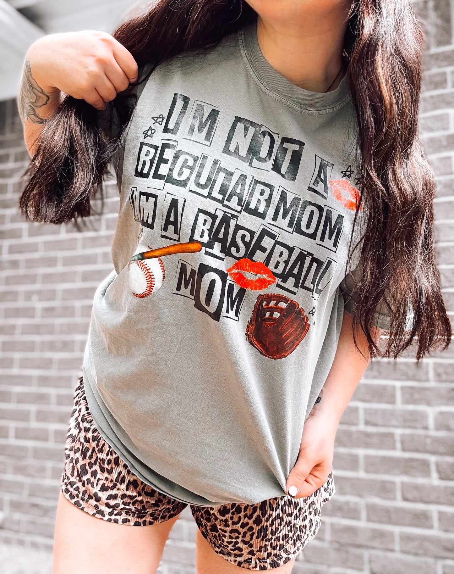Not A Regular Mom | Comfort Color Grey T-shirt