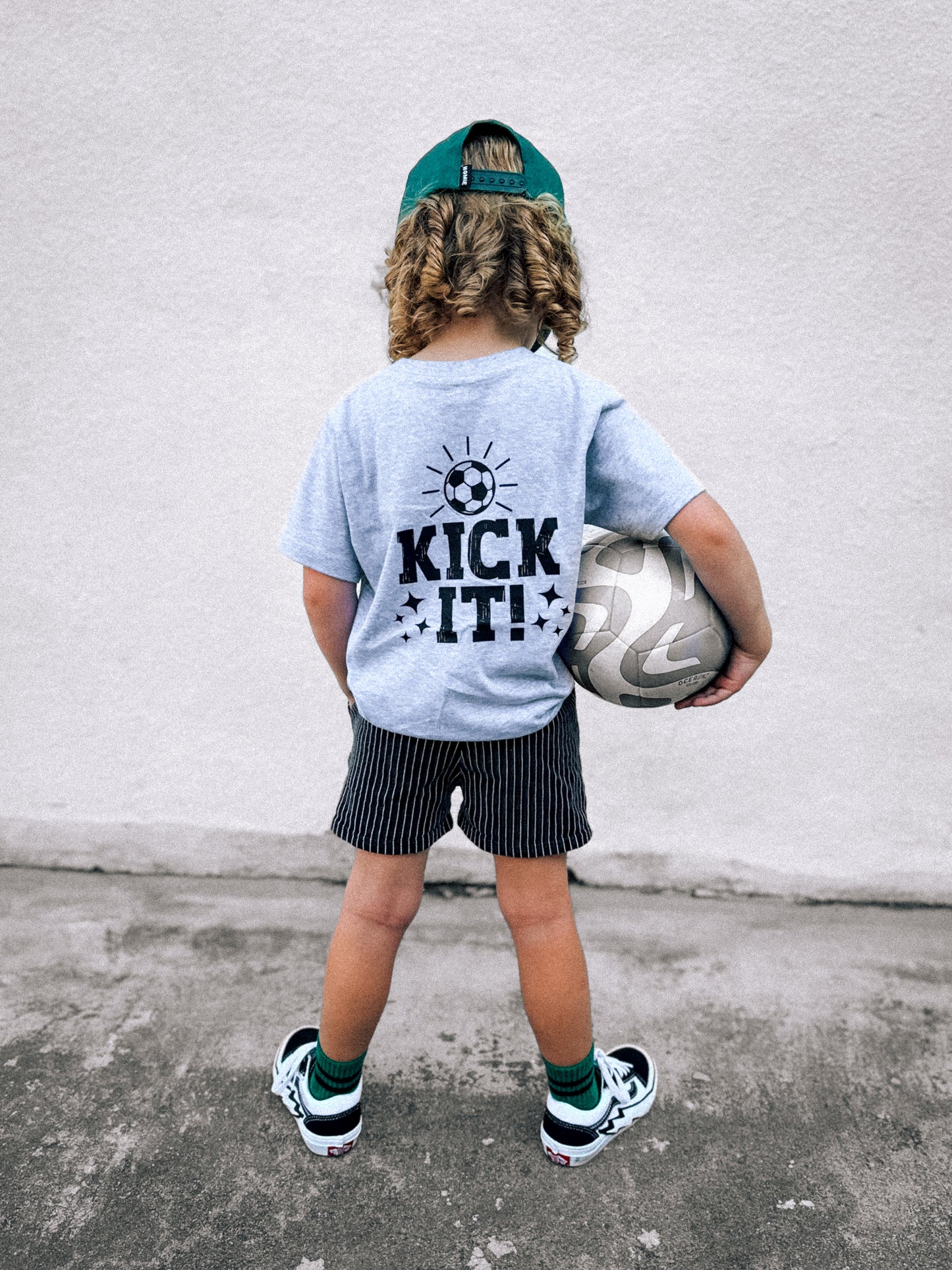 Kick It | Heather Grey Graphic T-Shirt