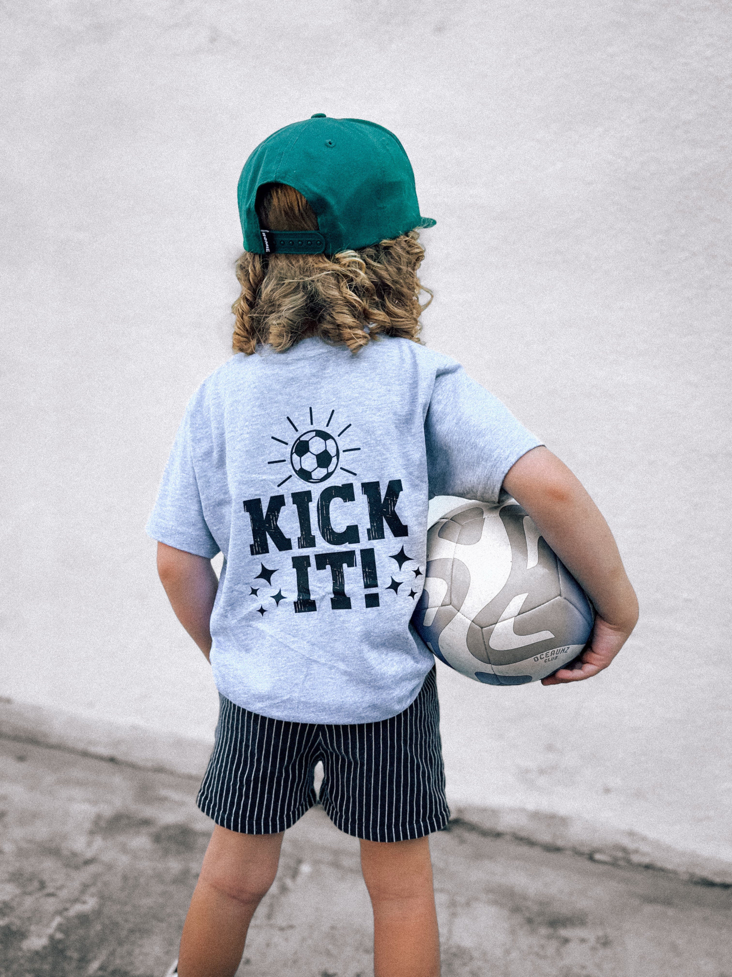 Kick It | Heather Grey Graphic T-Shirt