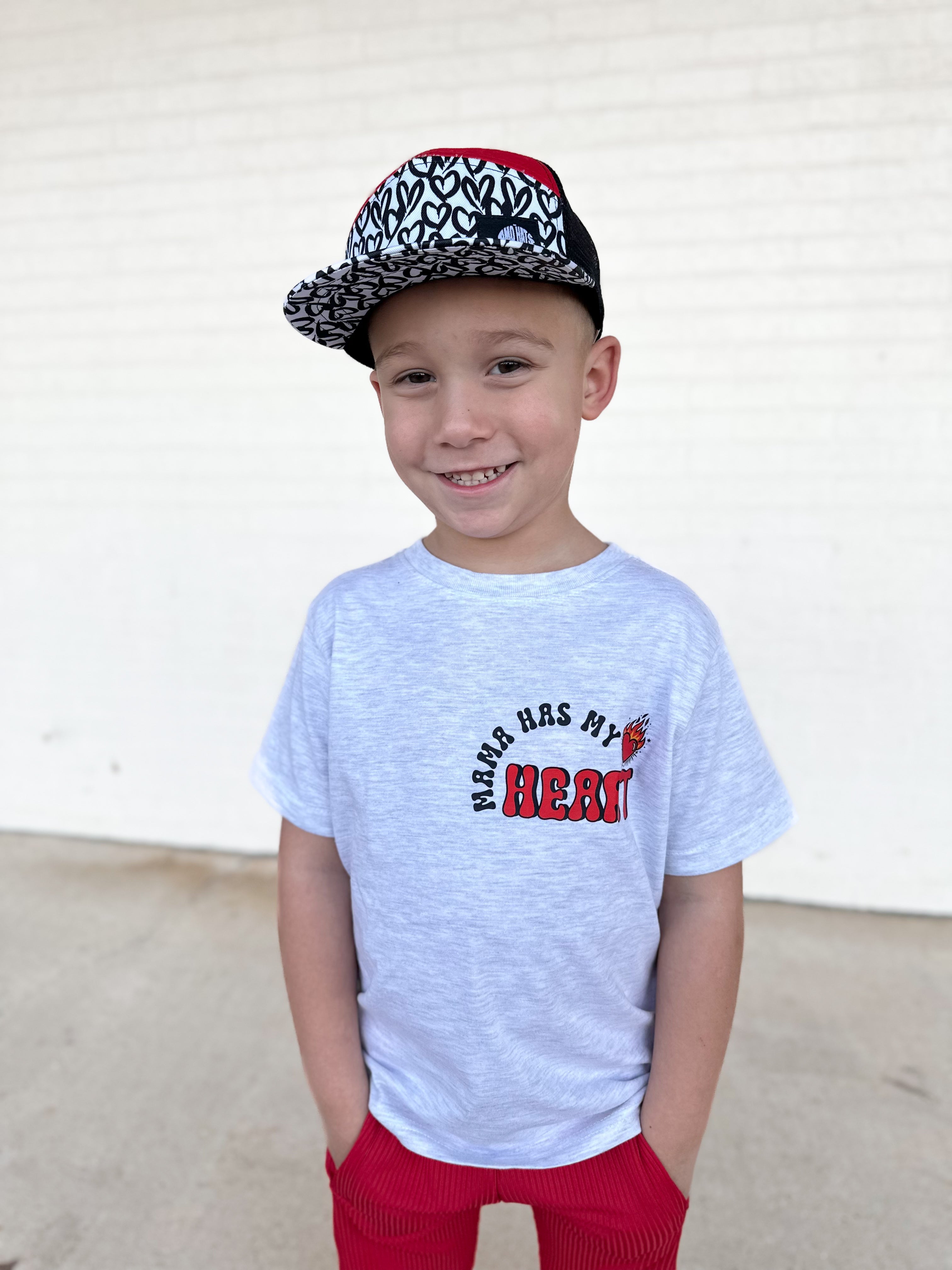 Mama Has My Heart  | Ash Grey Pocket T-Shirt