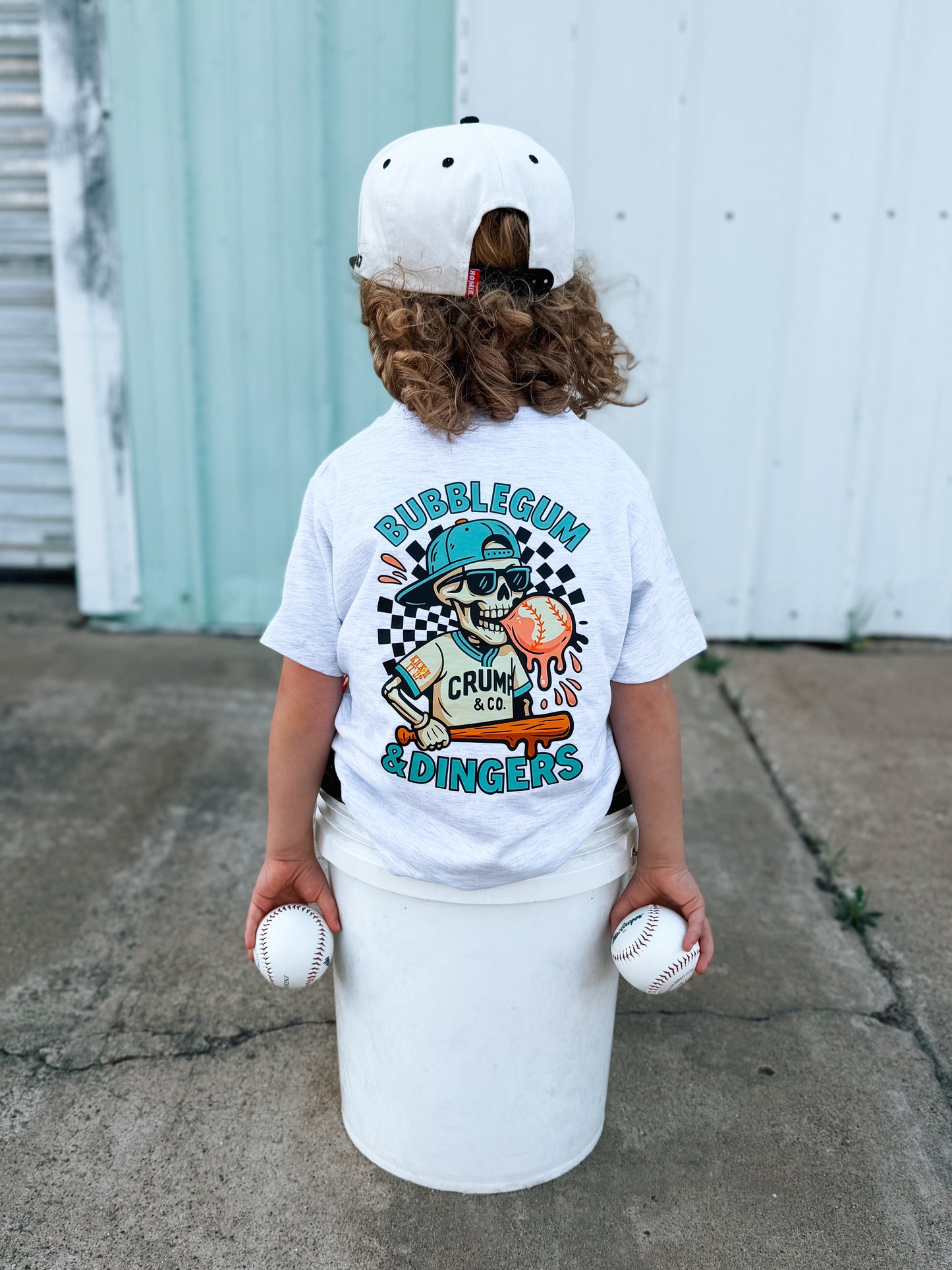 Bubblegum & Dingers | Ash Grey Pocket T-Shirt