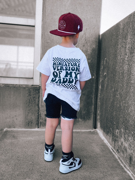 Mini Dad | Grey Pocket Graphic T-shirt