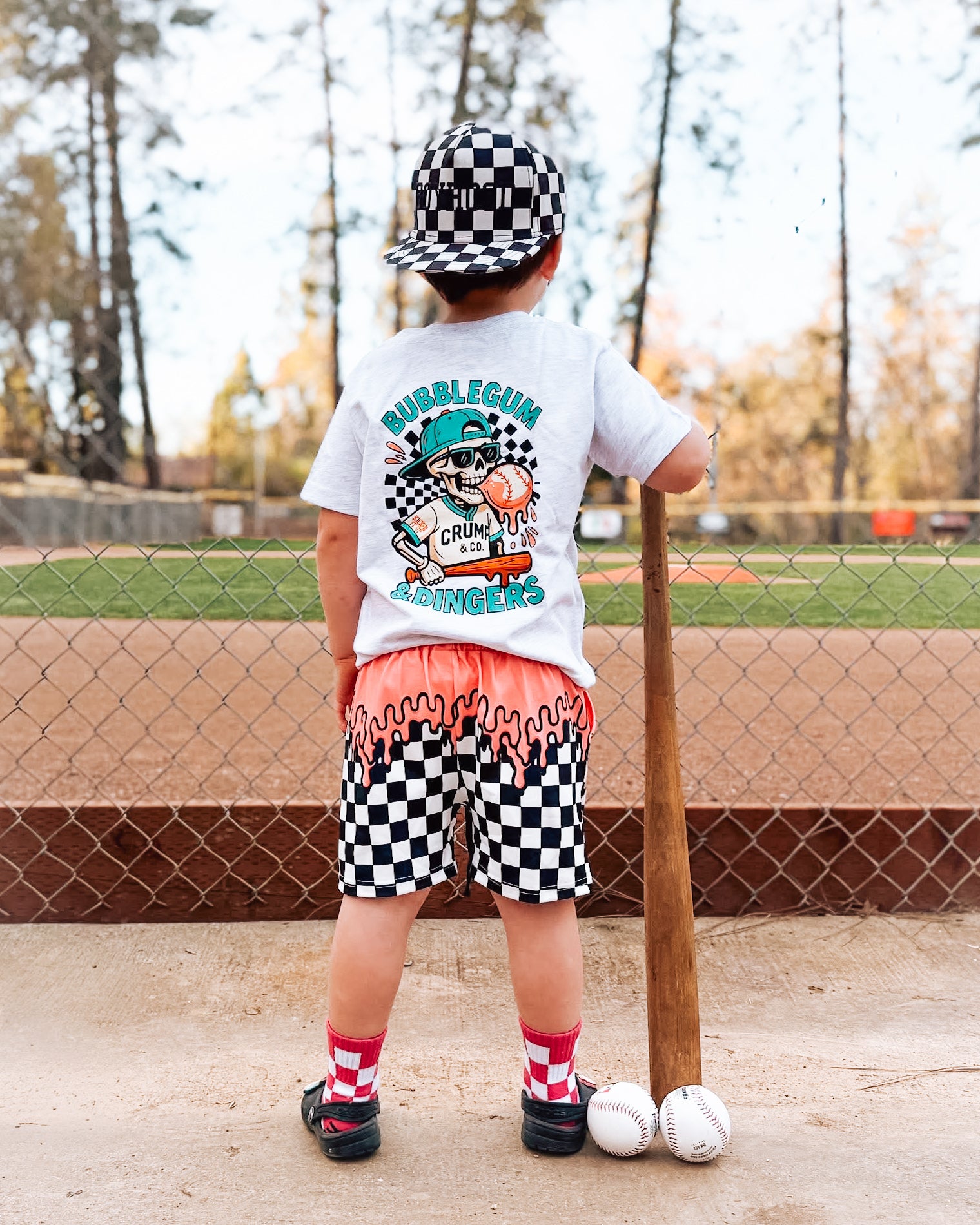 Bubblegum & Dingers | Ash Grey Pocket T-Shirt