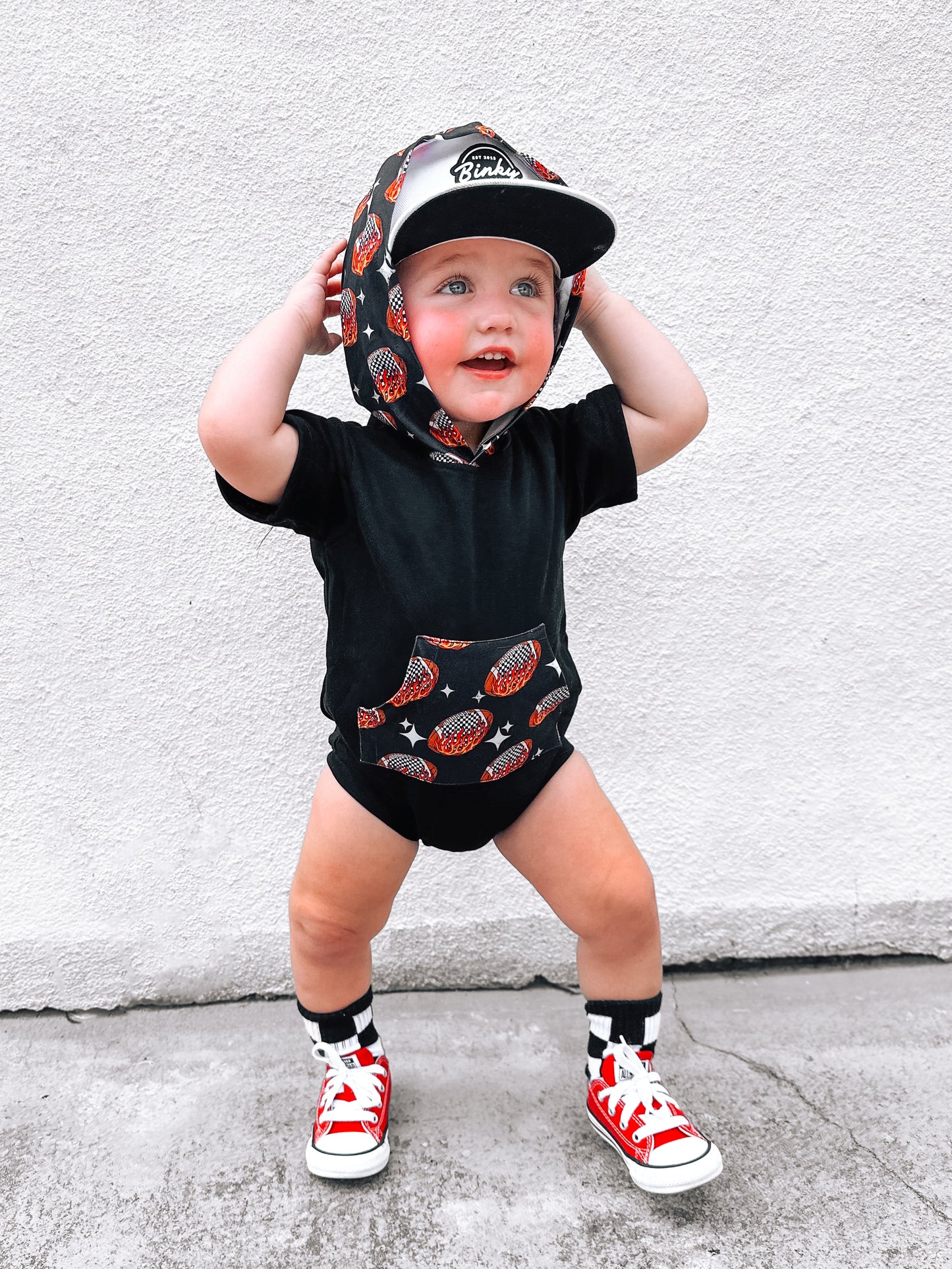 Flame and Checker | Bubble Romper