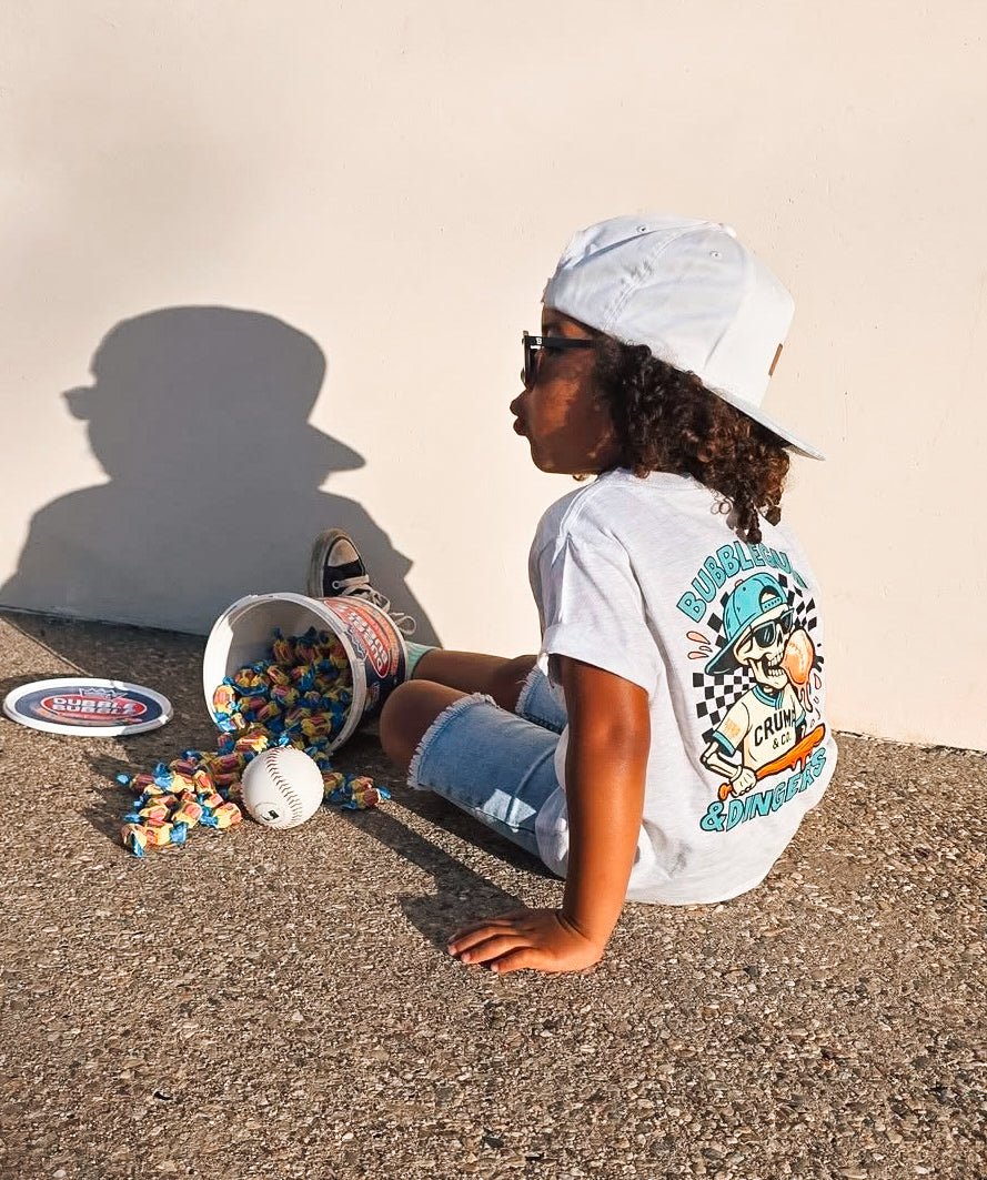 Bubblegum & Dingers | Ash Grey Pocket T-Shirt